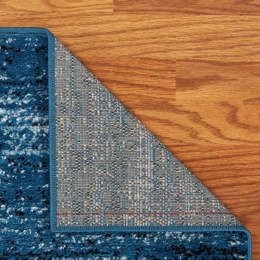 Porch & Den Alford Blue/ Black Indoor Area Rug