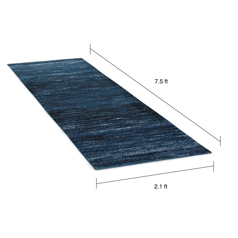 Porch & Den Alford Blue/ Black Indoor Area Rug