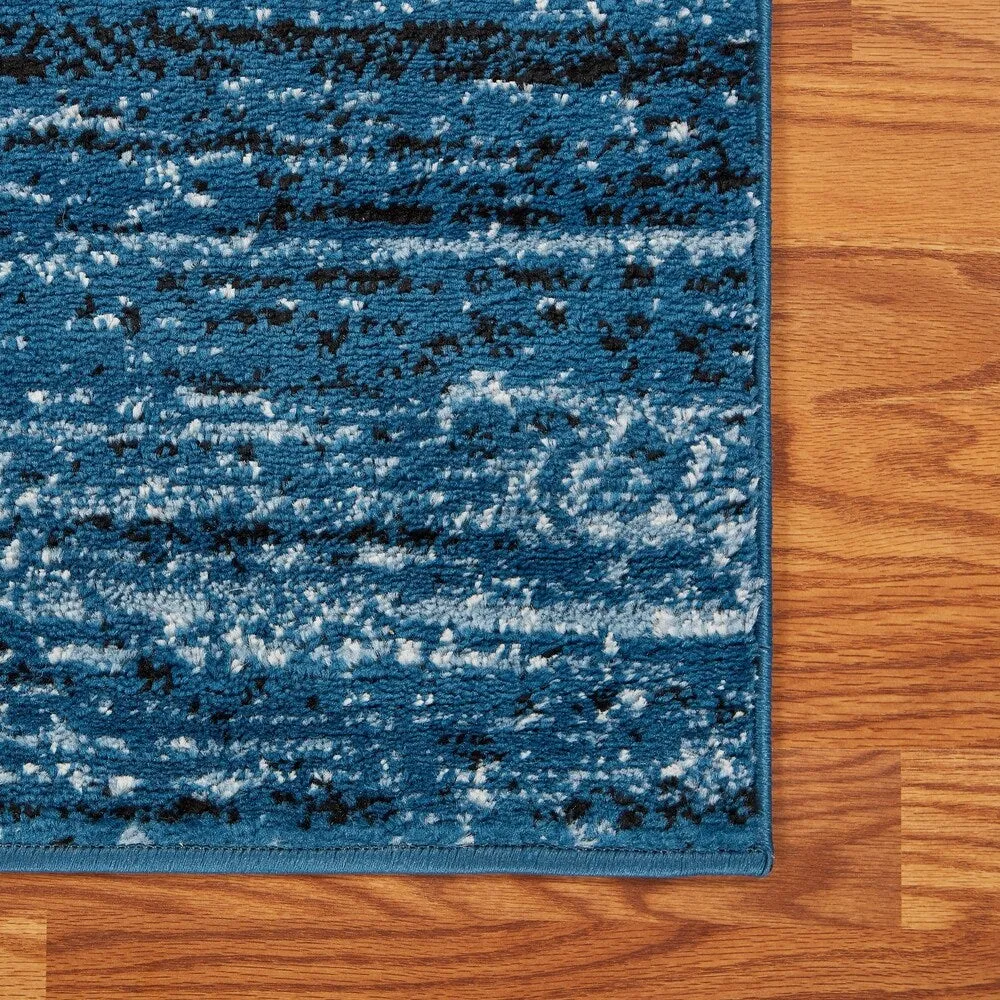 Porch & Den Alford Blue/ Black Indoor Area Rug