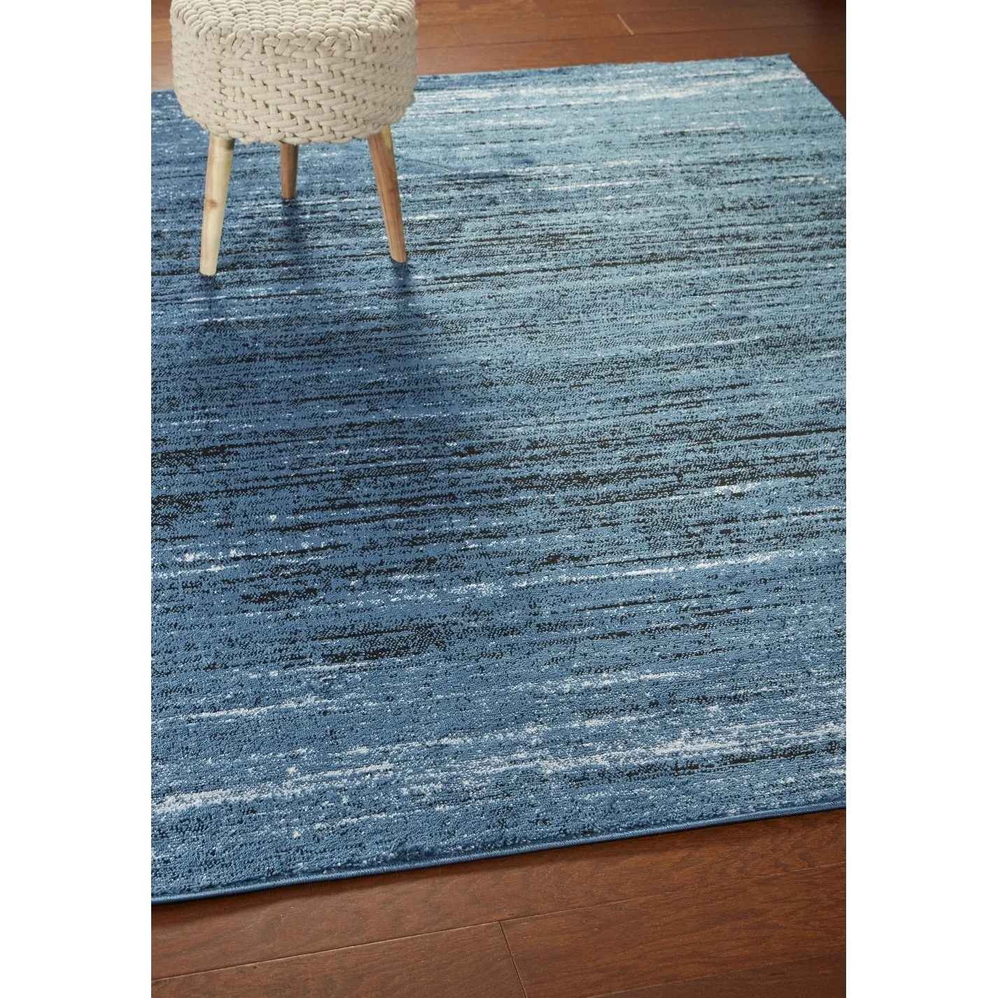 Porch & Den Alford Blue/ Black Indoor Area Rug