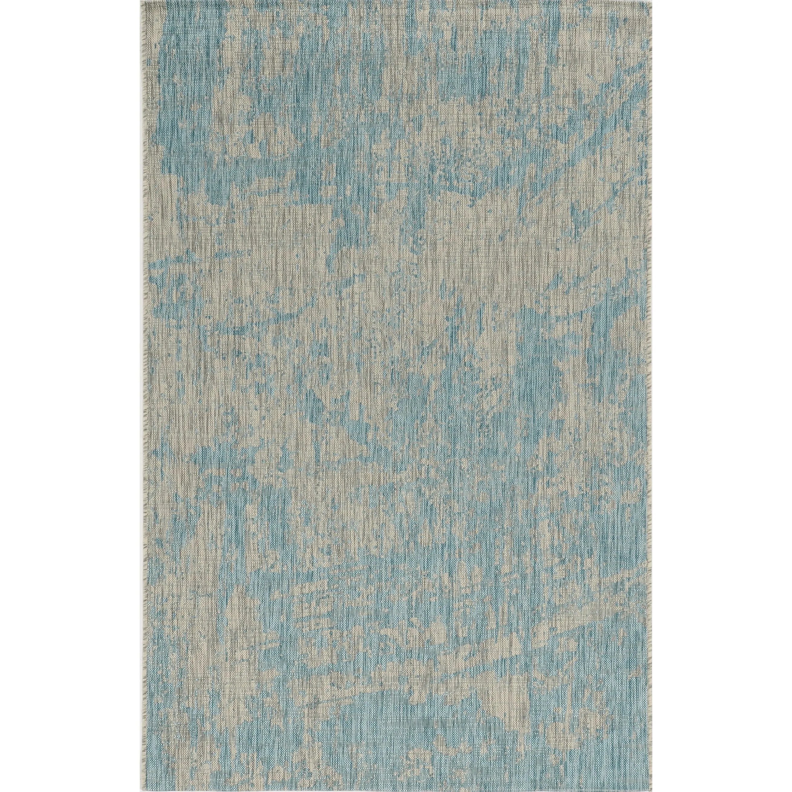 Porch & Den Annadel Teal Strokes Area Rug