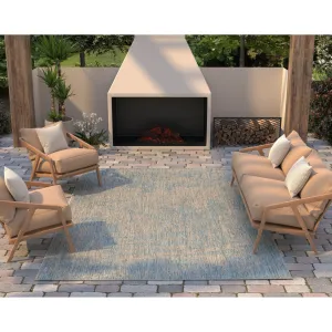 Porch & Den Annadel Teal Strokes Area Rug