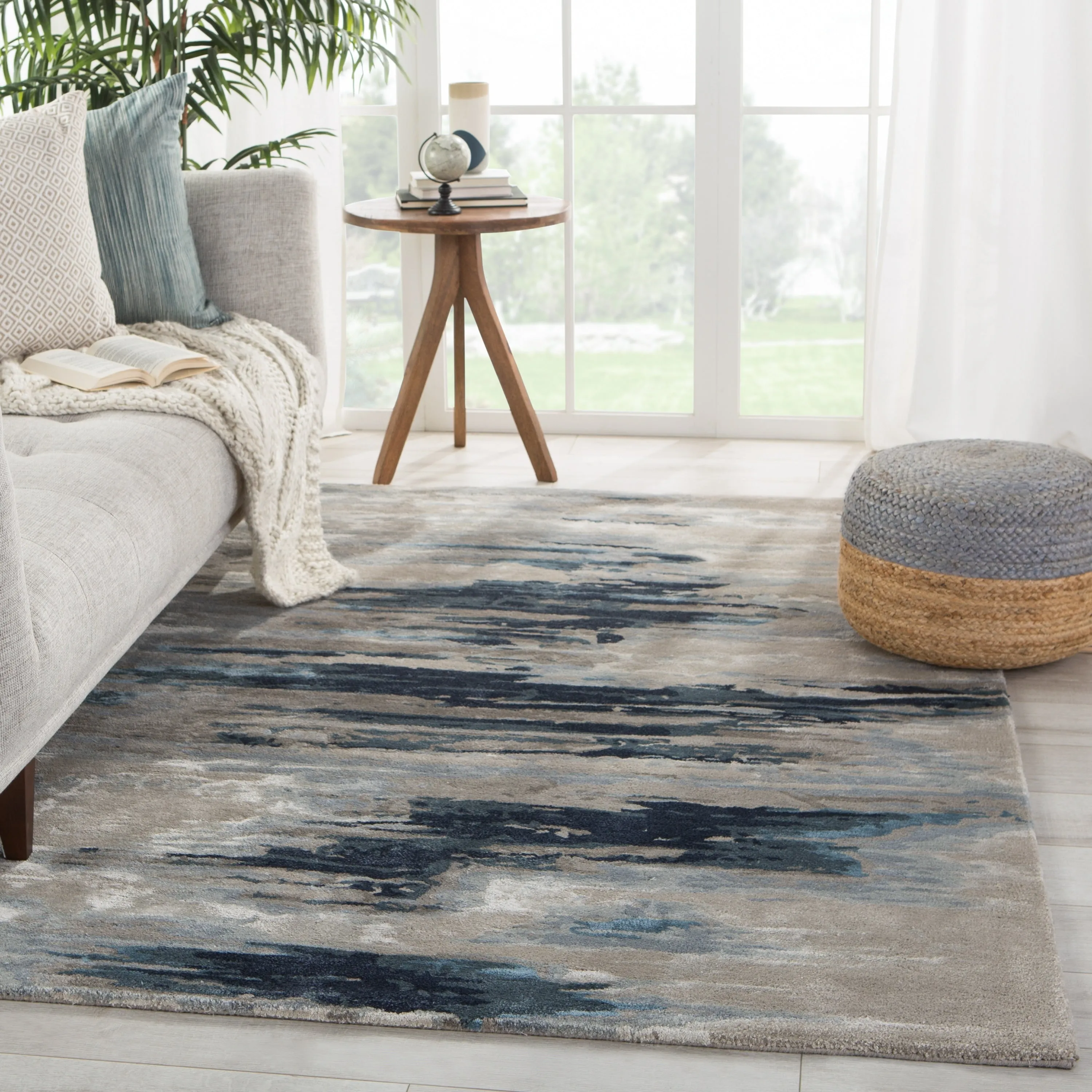 Porch & Den Dillon Handmade Abstract Pattern Wool-blend Area Rug