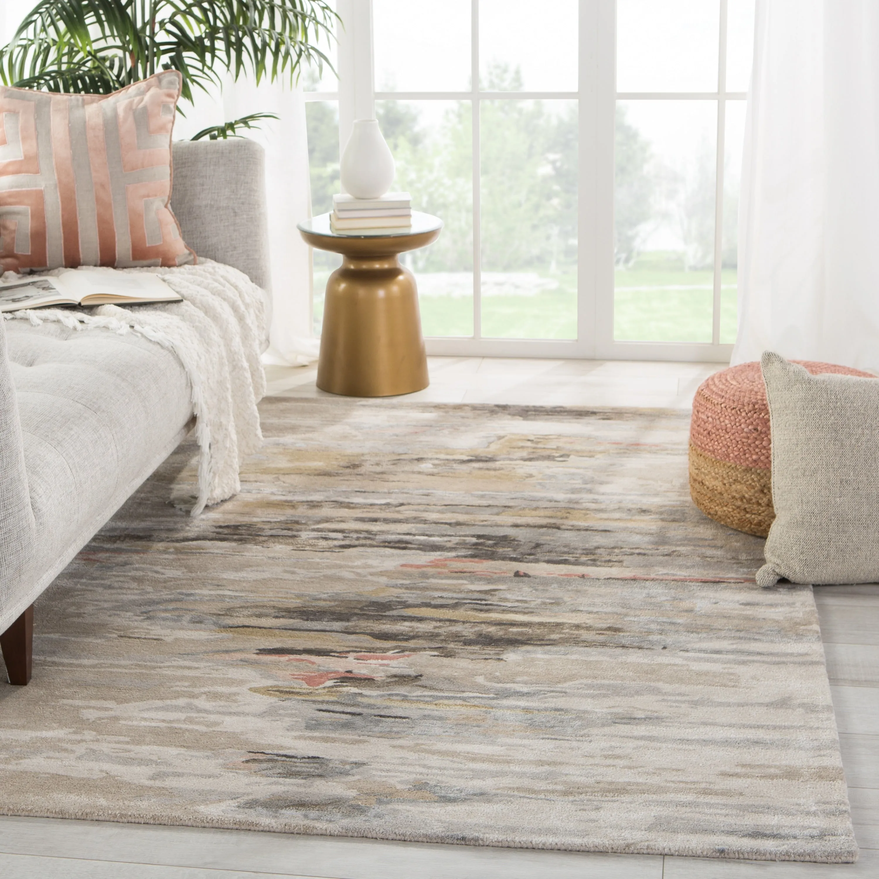Porch & Den Dillon Handmade Abstract Pattern Wool-blend Area Rug