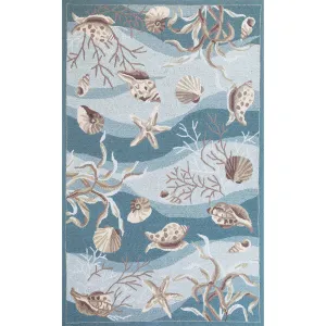 Porch & Den Monson Hand-hooked Sea Life Area Rug