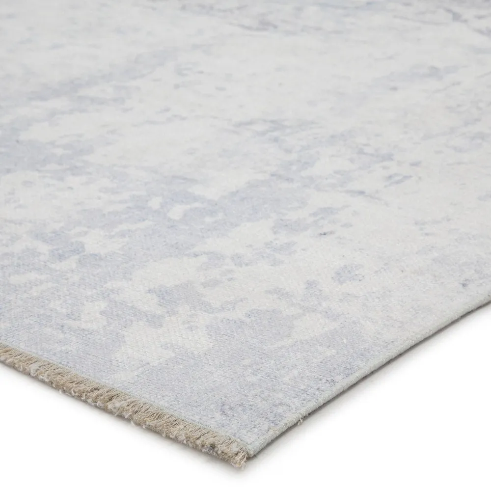 Porch & Den Pate Printed Medallion Blue/ White Area Rug