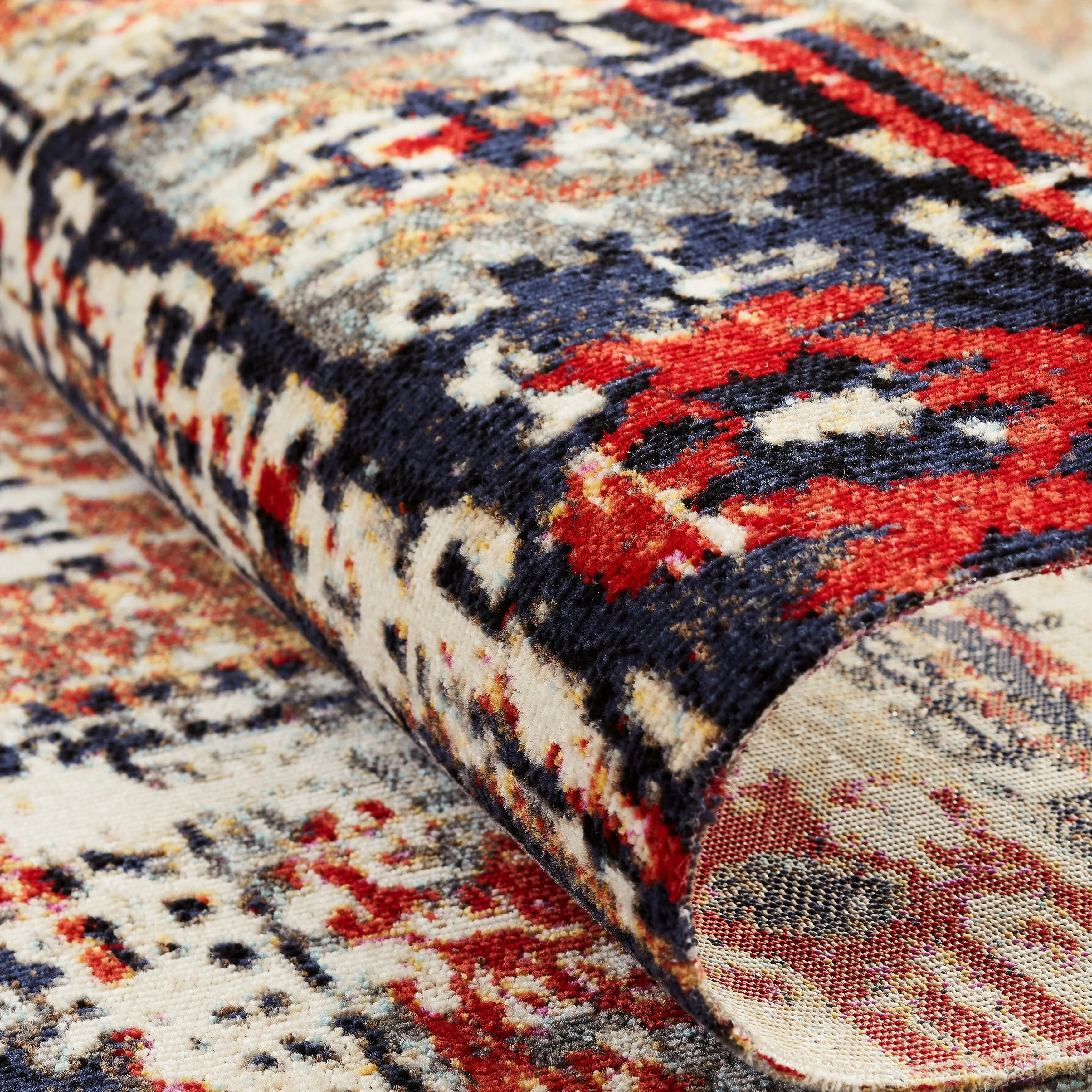 Porch & Den Pollard Distressed Multicolor Geometric Indoor/ Outdoor Area Rug