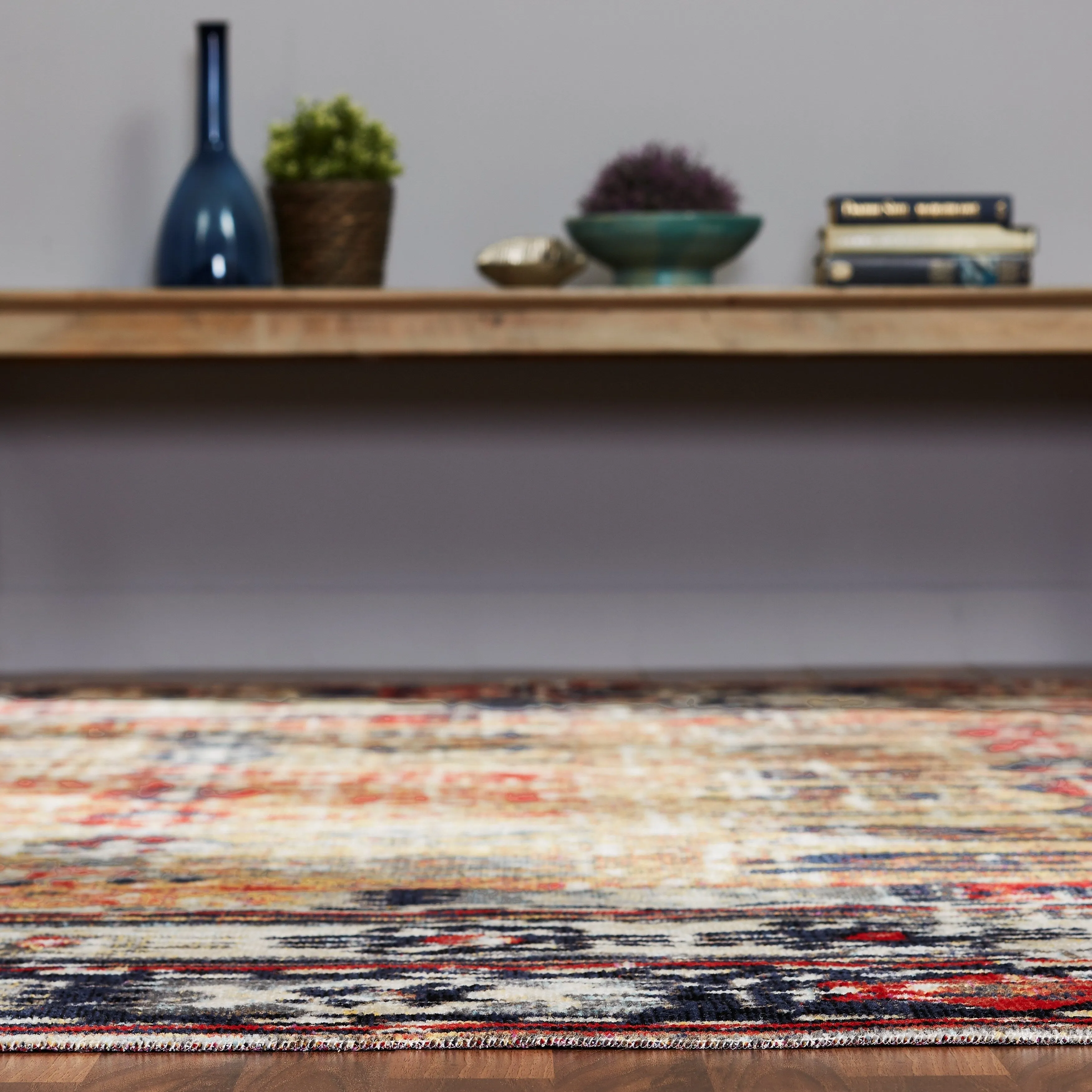 Porch & Den Pollard Distressed Multicolor Geometric Indoor/ Outdoor Area Rug