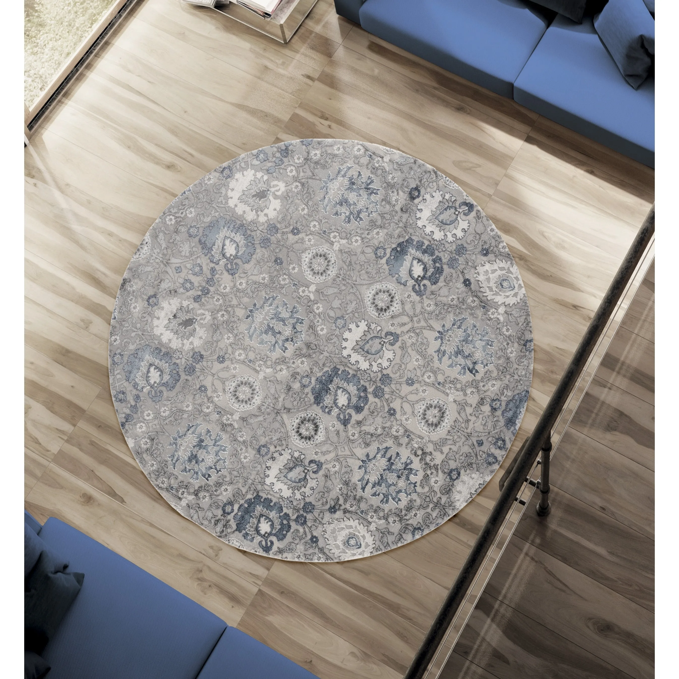 Porch & Den Rich Hi-low Floral Area Rug