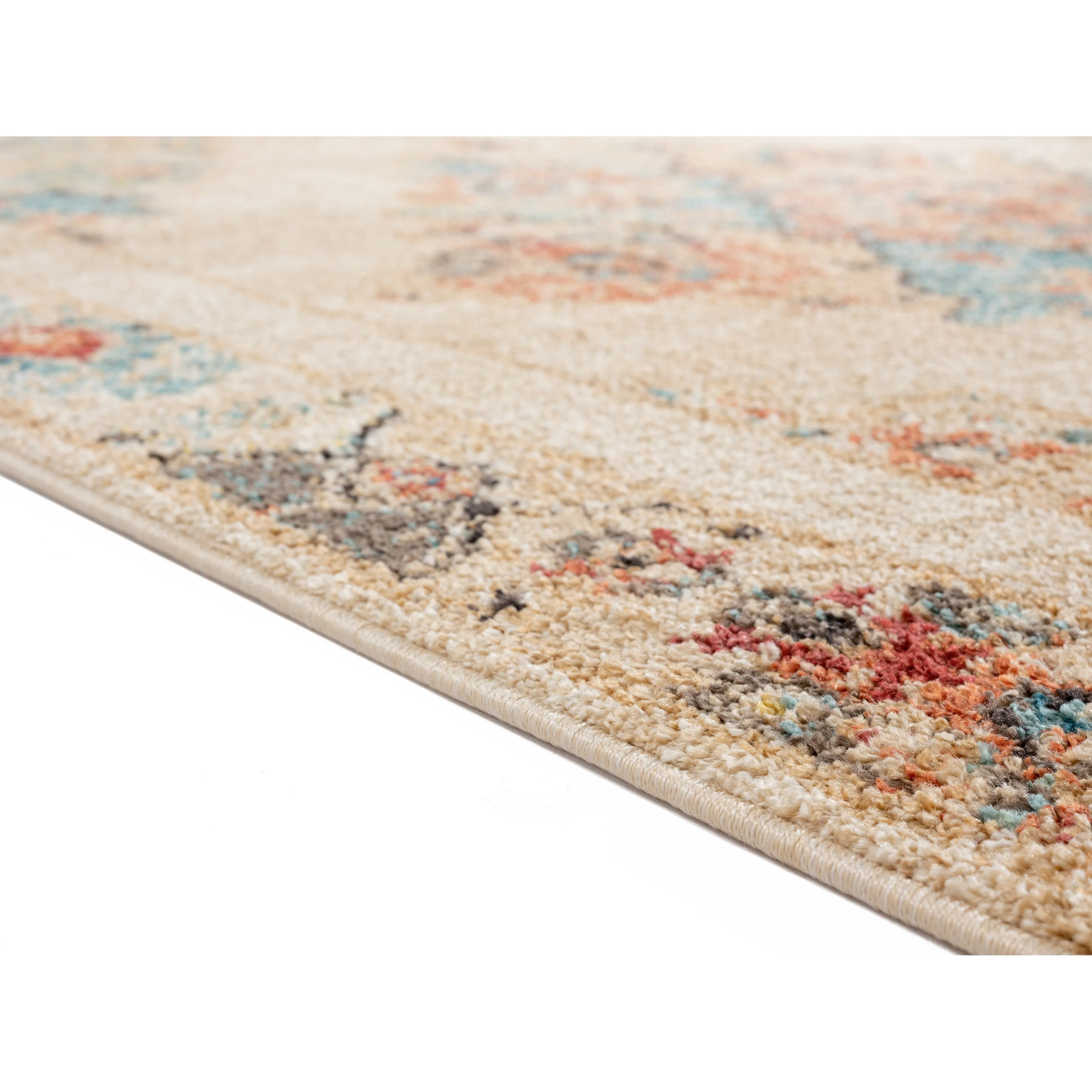 Porch & Den Steven Distressed Diamond Medallion Area Rug