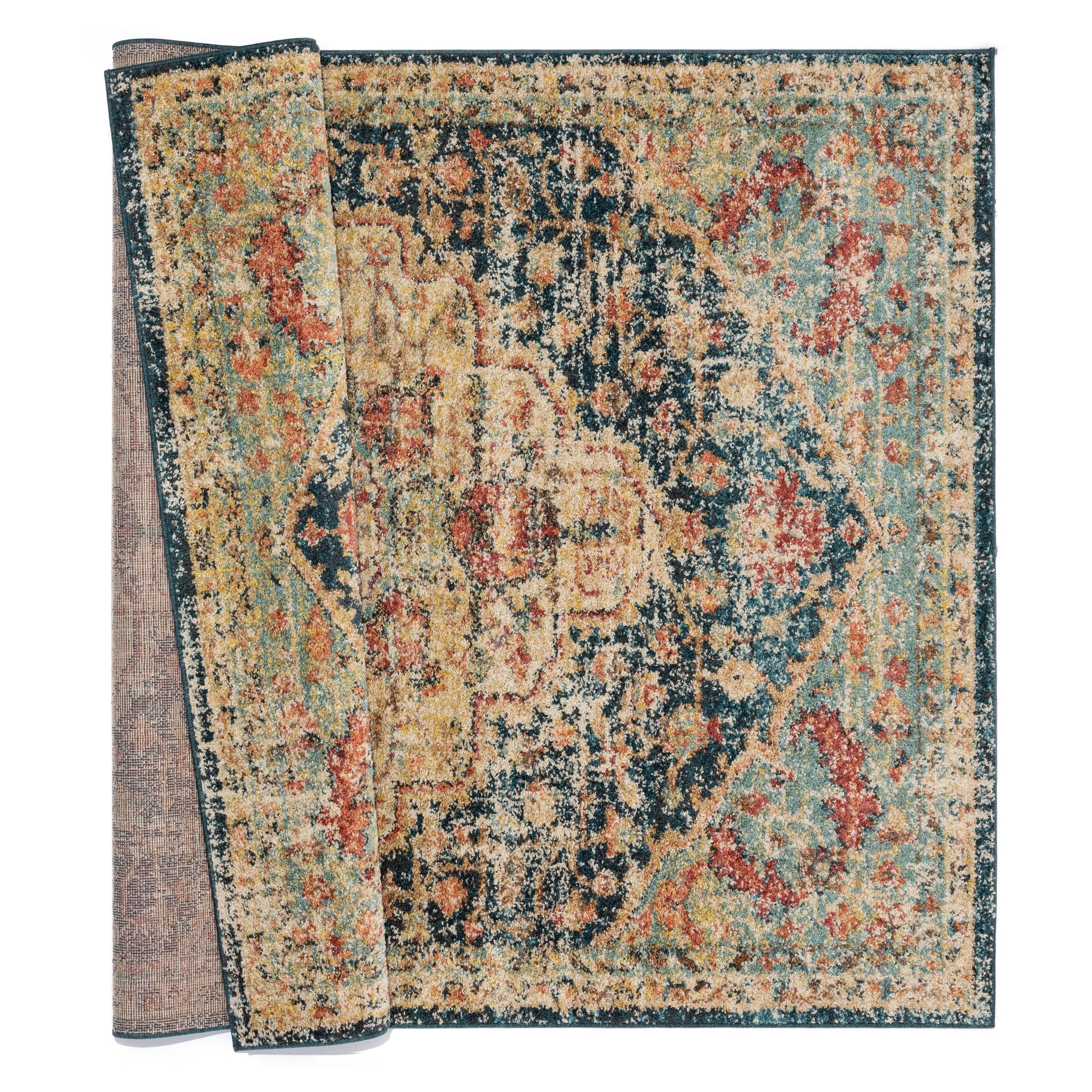 Porch & Den Stickney Distressed Medallion Pattern Area Rug