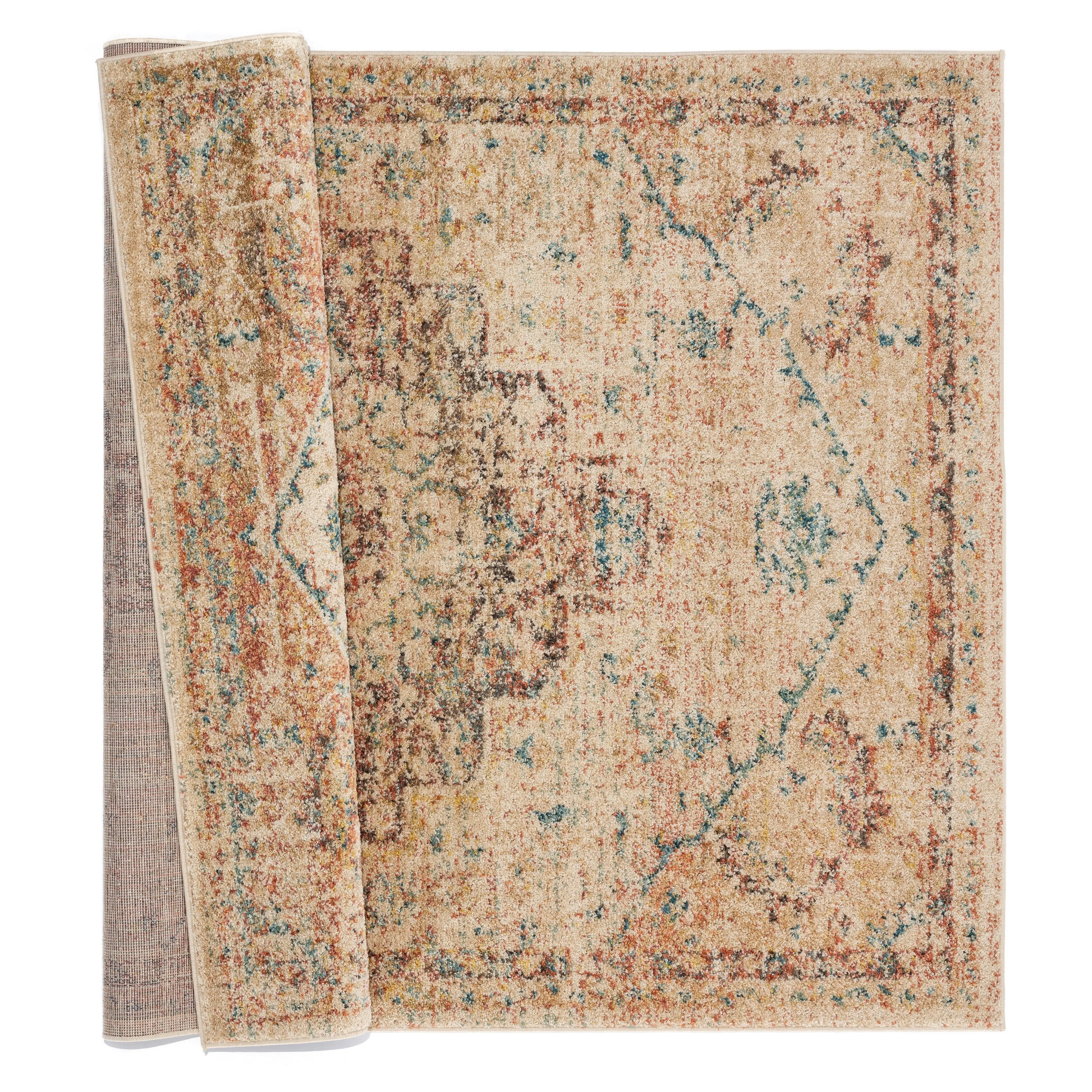 Porch & Den Stickney Distressed Medallion Pattern Area Rug
