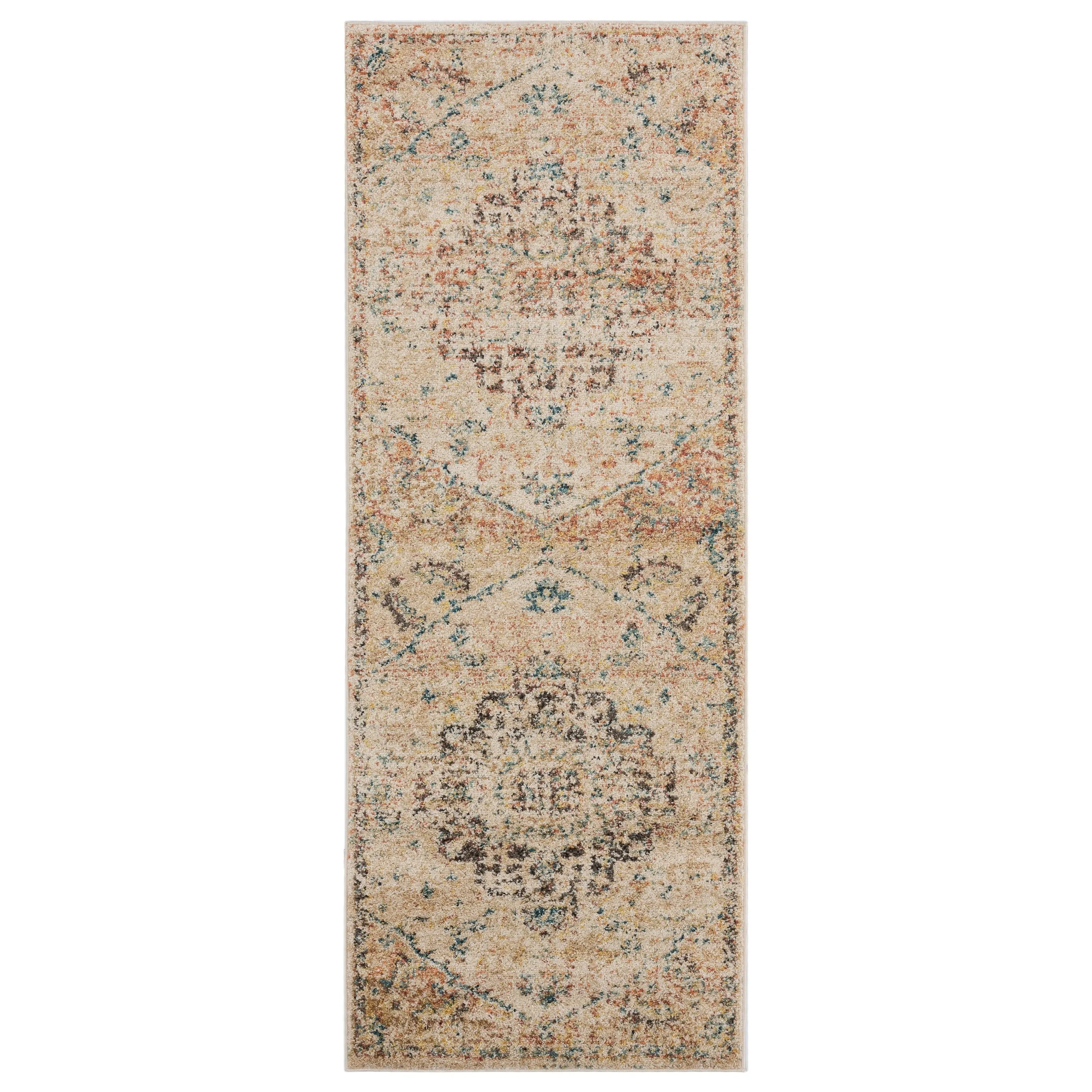 Porch & Den Stickney Distressed Medallion Pattern Area Rug