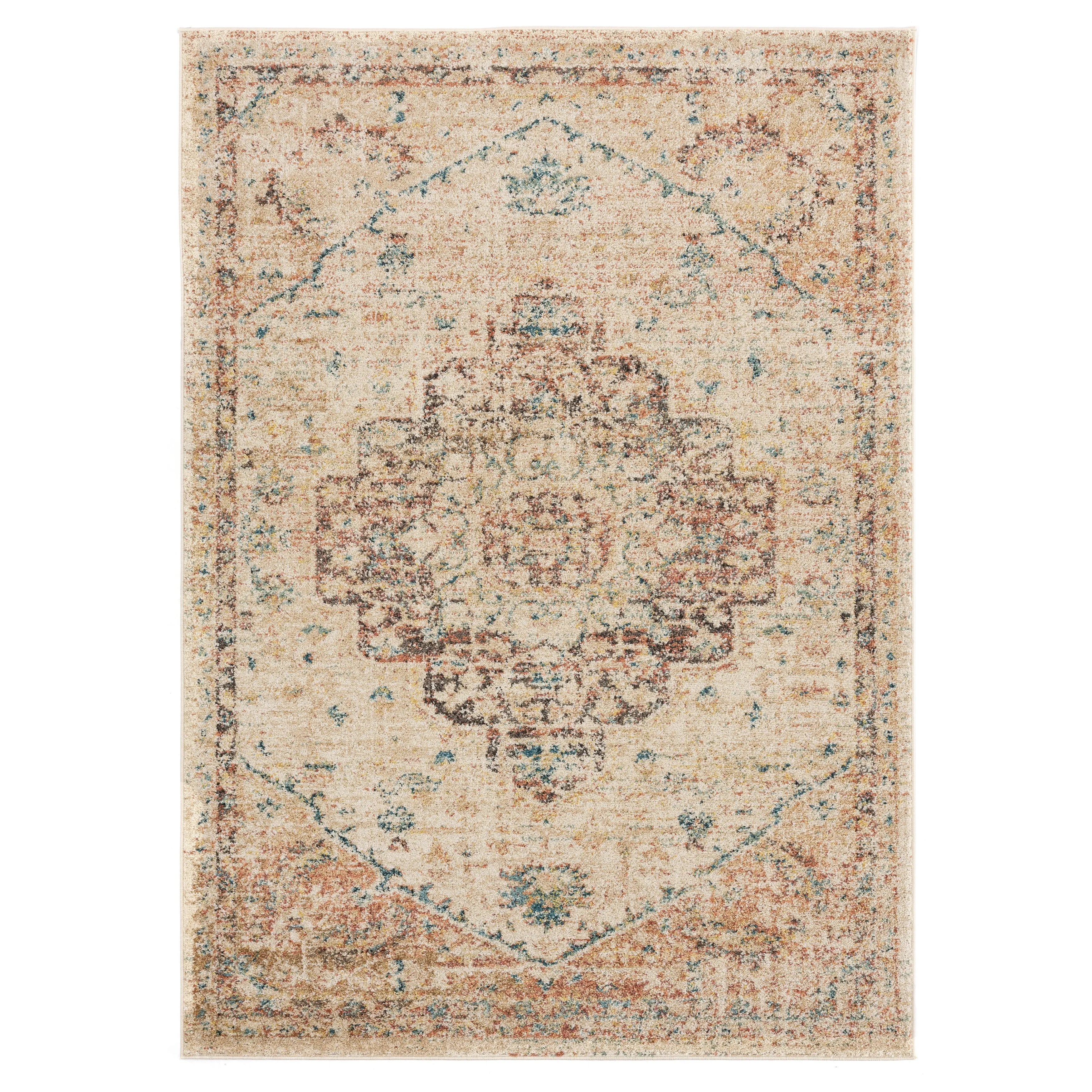 Porch & Den Stickney Distressed Medallion Pattern Area Rug