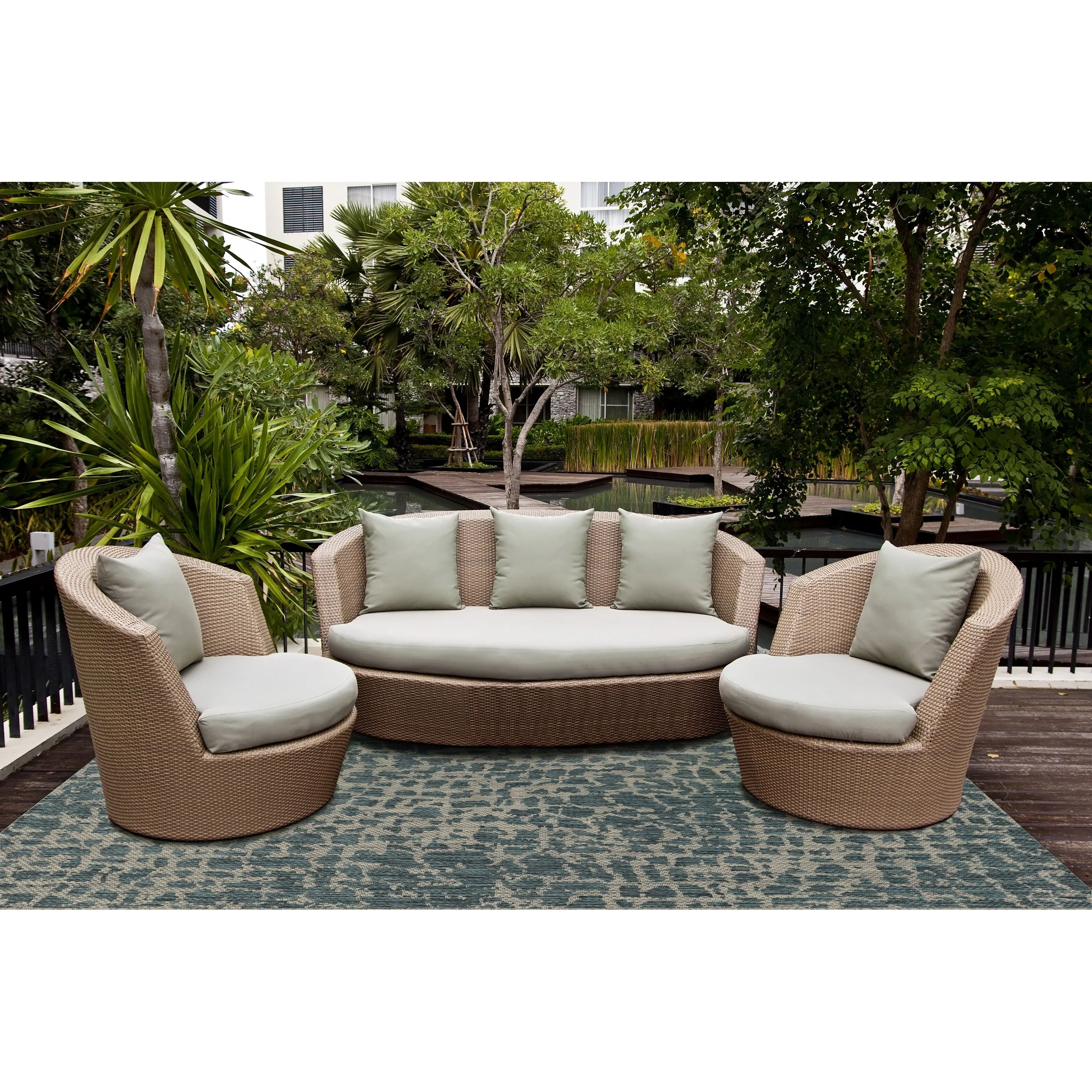 Porch & Den Valiant Teal Safari Area Rug