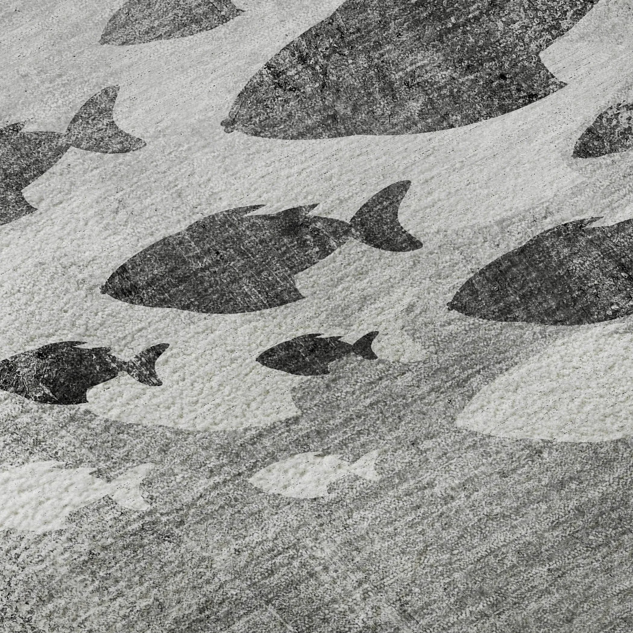 Premium Washable Super Modern Fish Soft Mayfield Rug