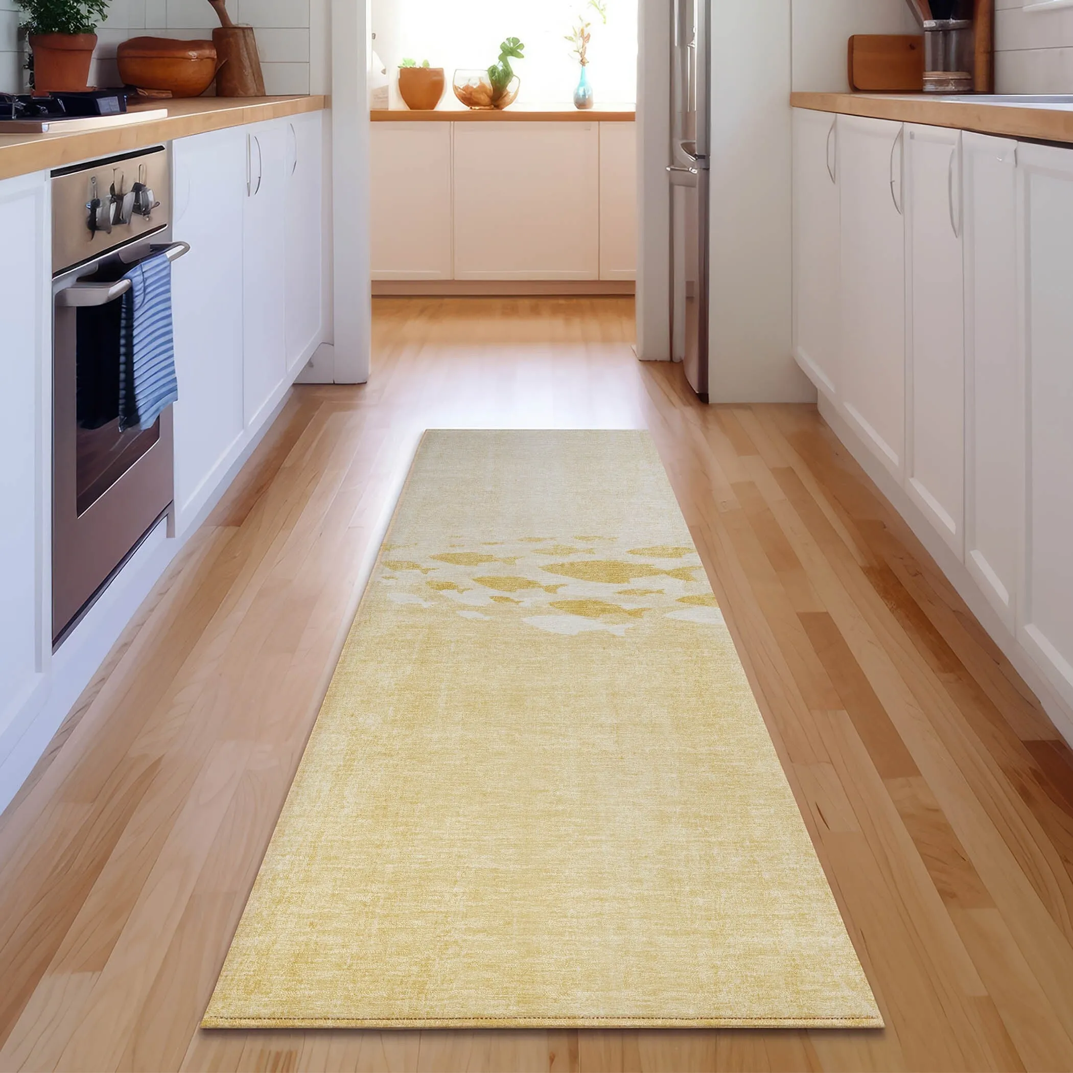 Premium Washable Super Modern Fish Soft Mayfield Rug