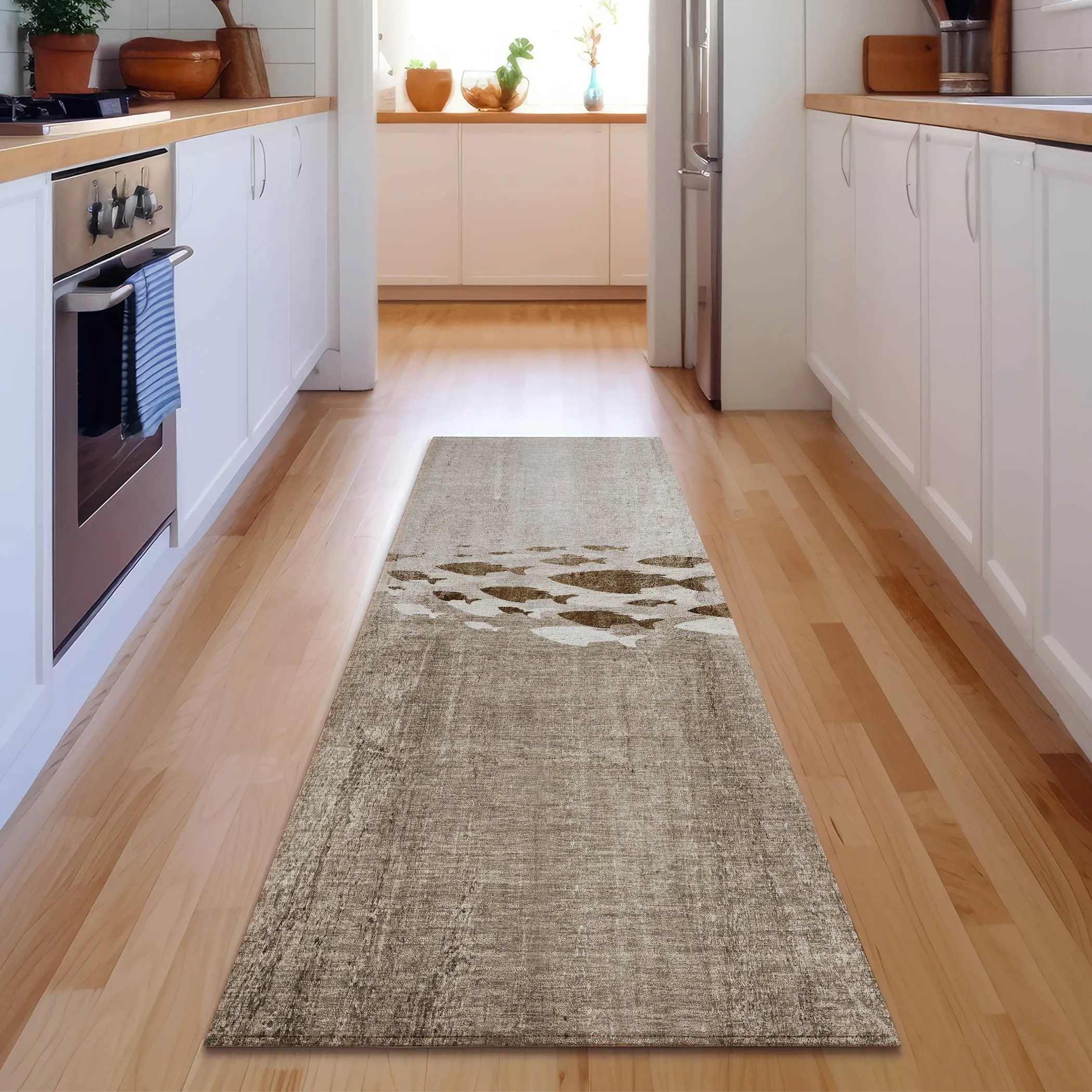 Premium Washable Super Modern Fish Soft Mayfield Rug