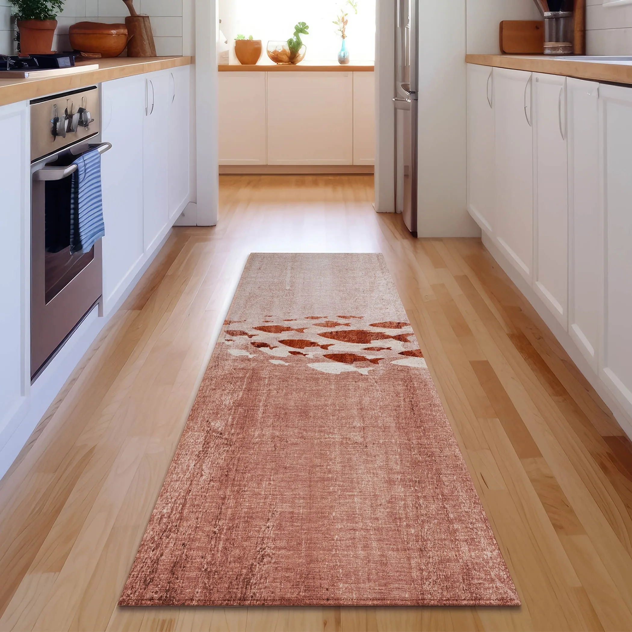 Premium Washable Super Modern Fish Soft Mayfield Rug