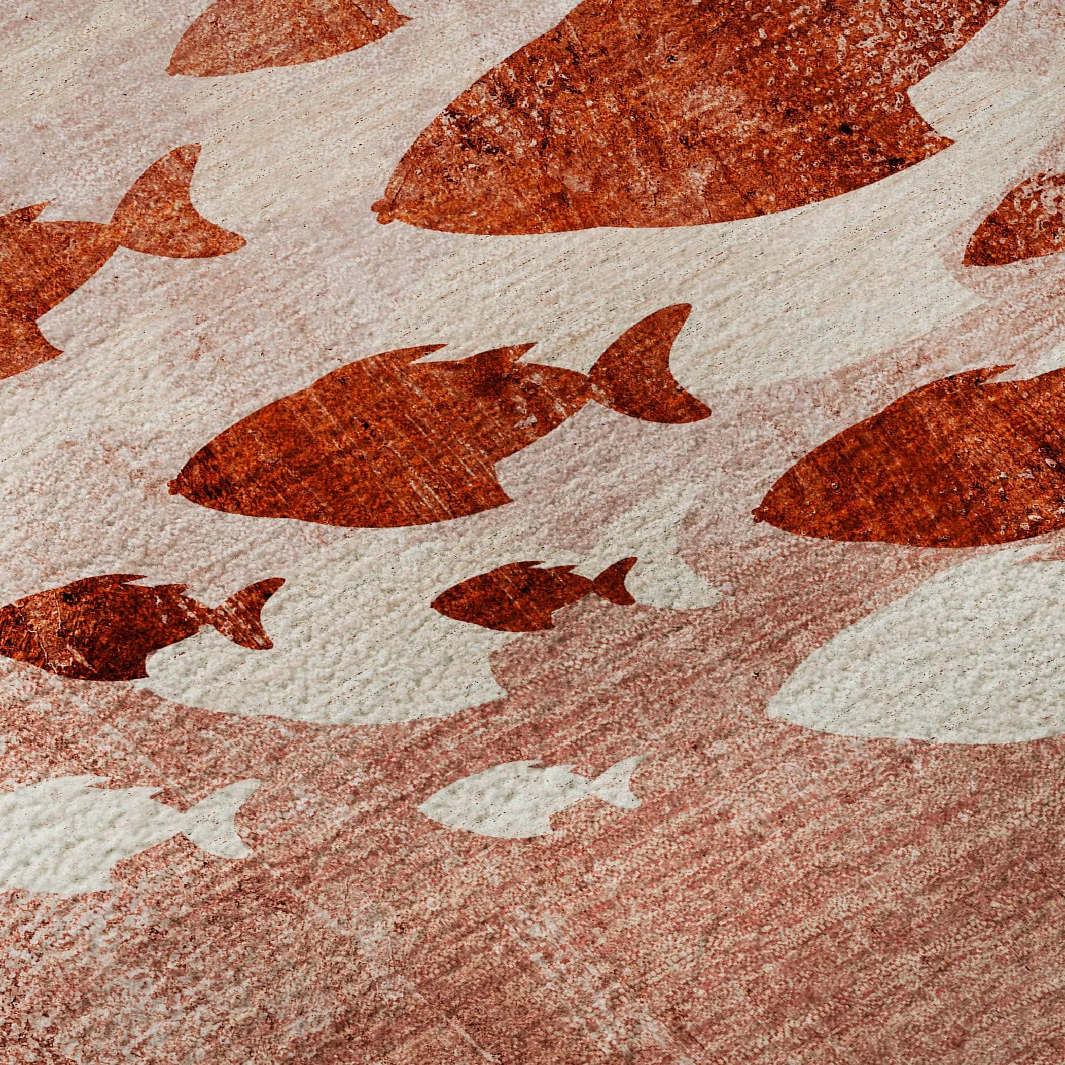 Premium Washable Super Modern Fish Soft Mayfield Rug