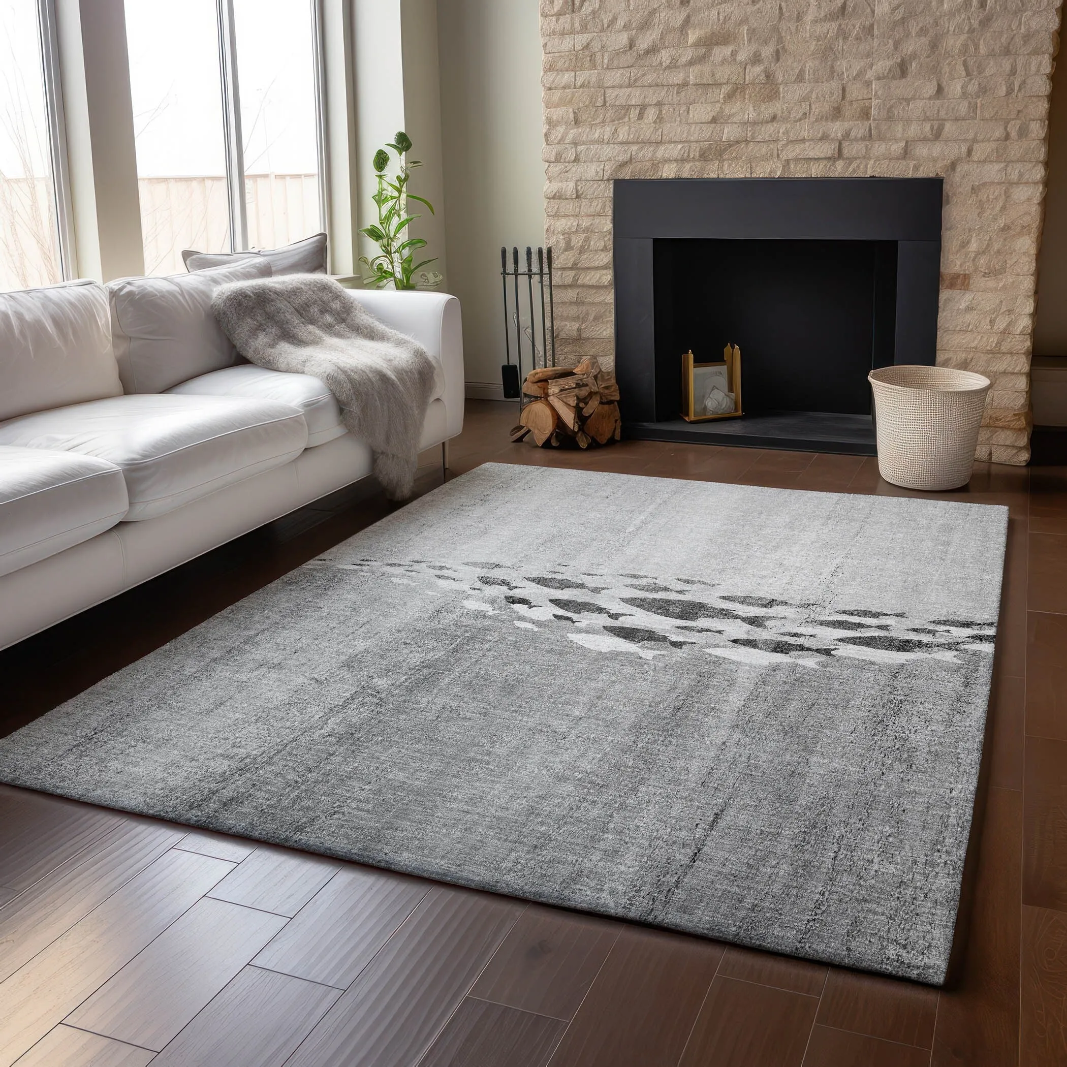 Premium Washable Super Modern Fish Soft Mayfield Rug