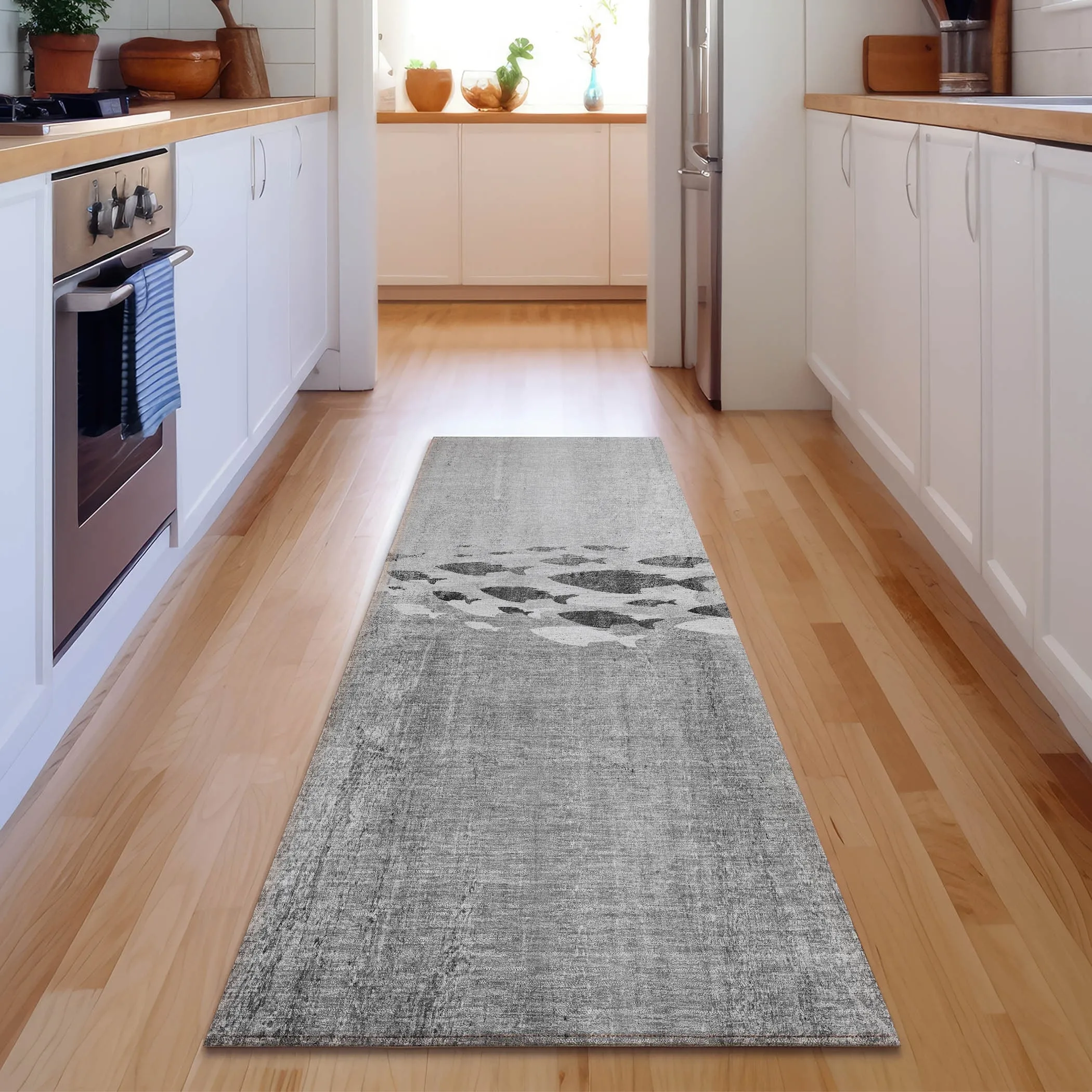 Premium Washable Super Modern Fish Soft Mayfield Rug