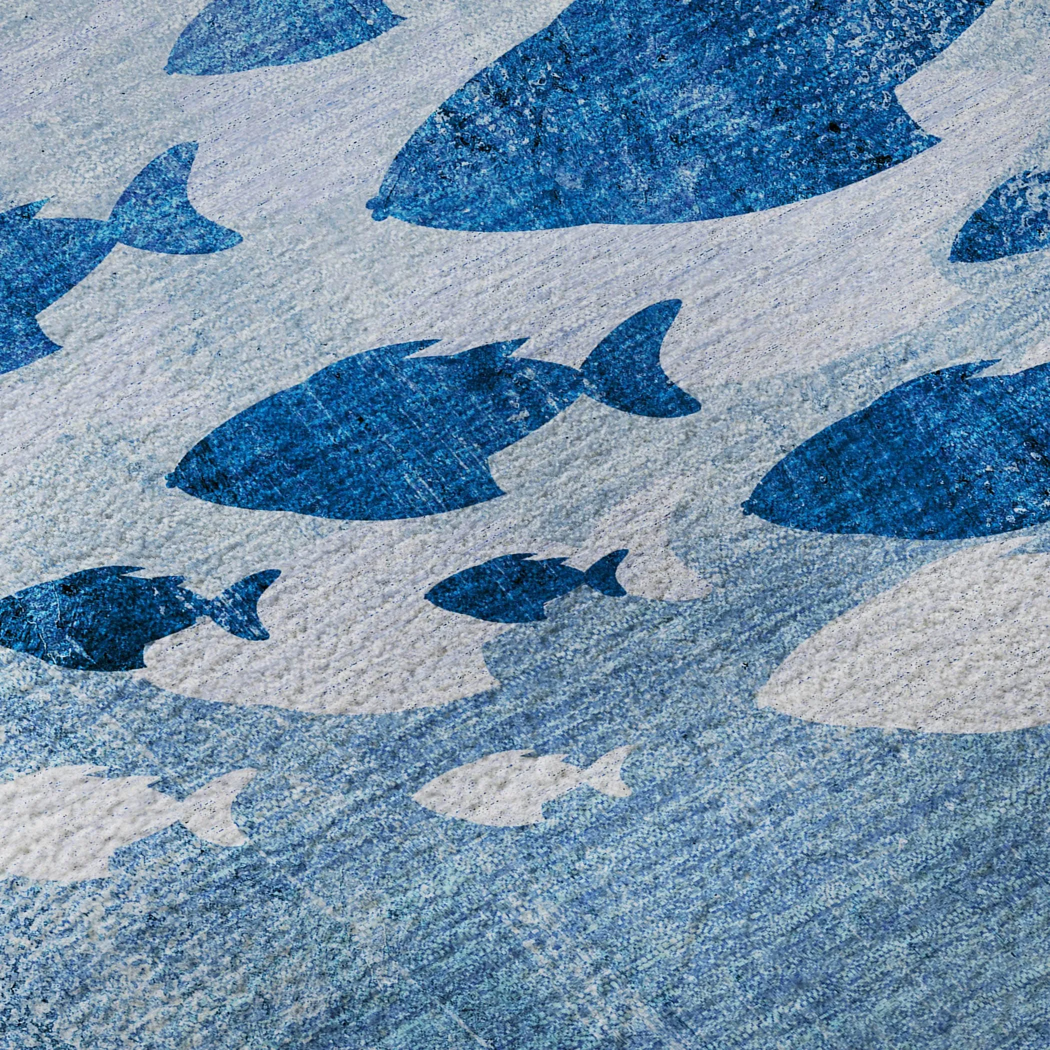 Premium Washable Super Modern Fish Soft Mayfield Rug