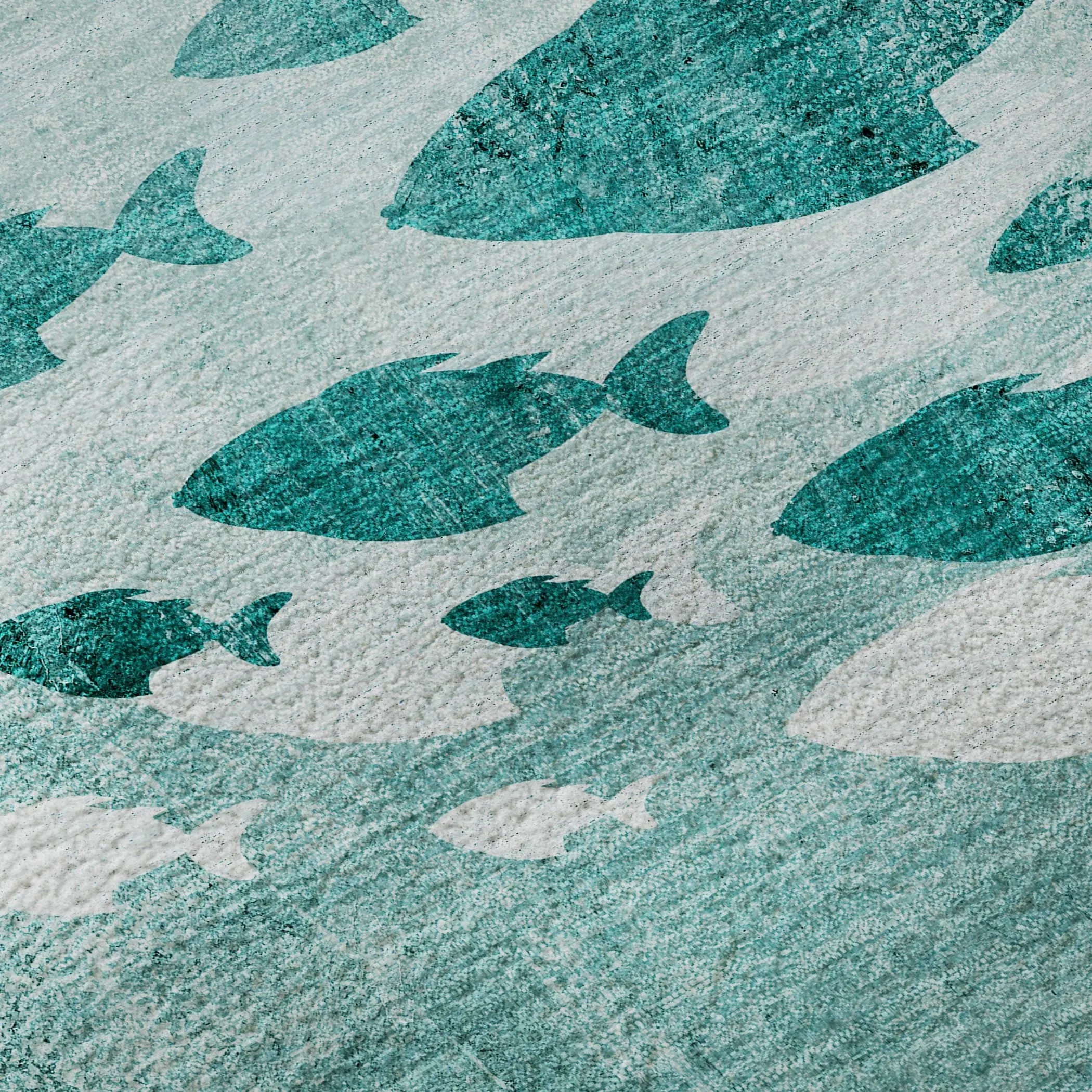 Premium Washable Super Modern Fish Soft Mayfield Rug