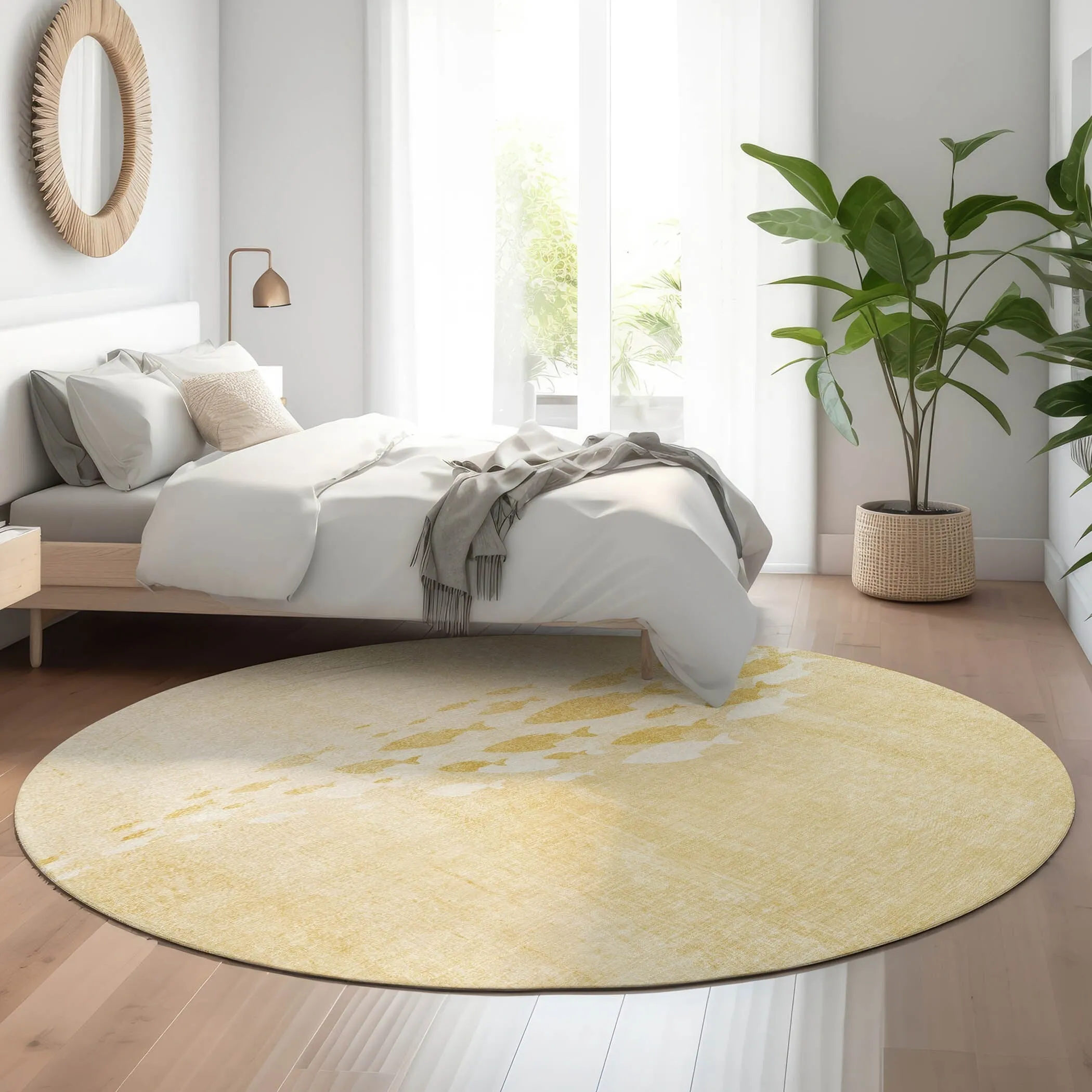 Premium Washable Super Modern Fish Soft Mayfield Rug