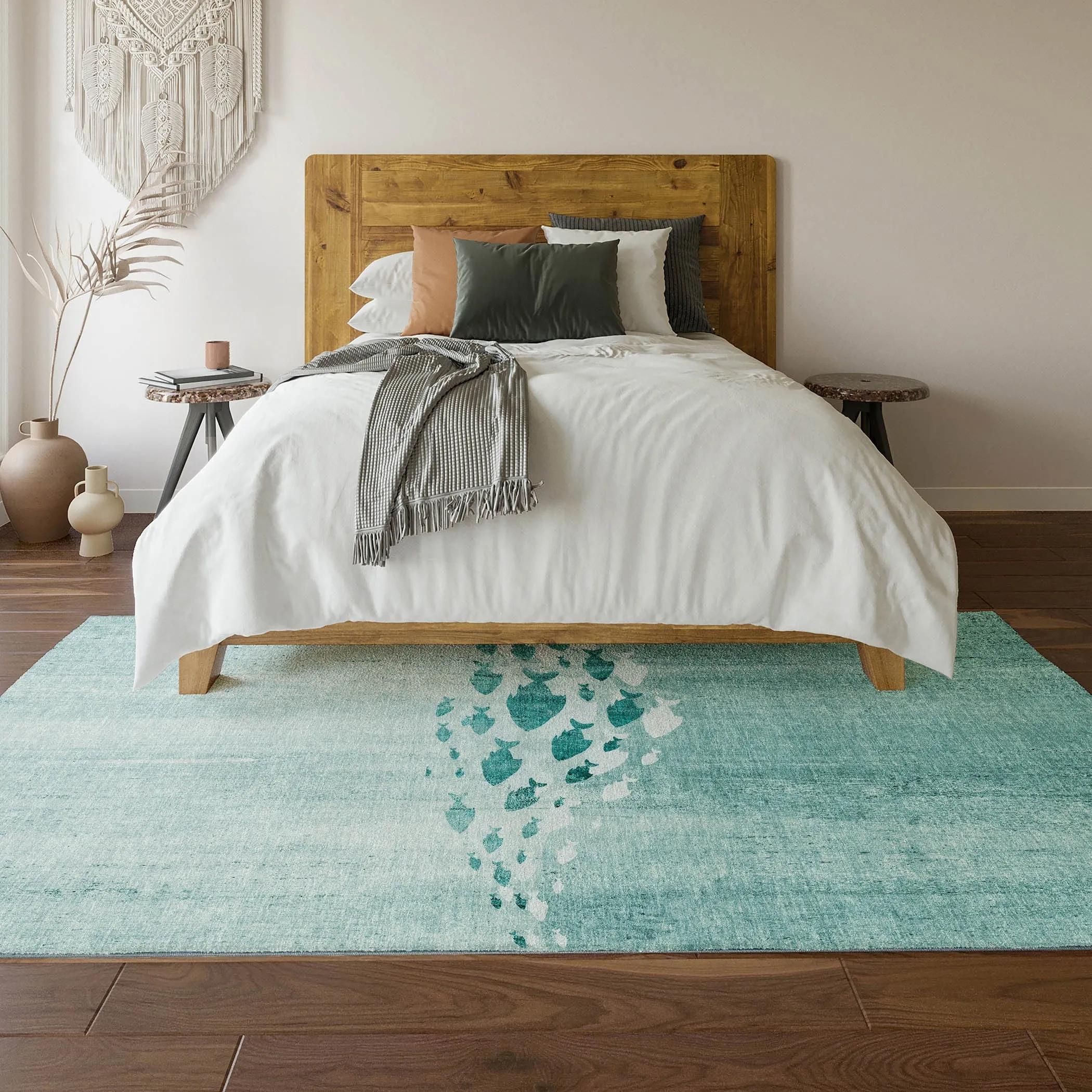 Premium Washable Super Modern Fish Soft Mayfield Rug