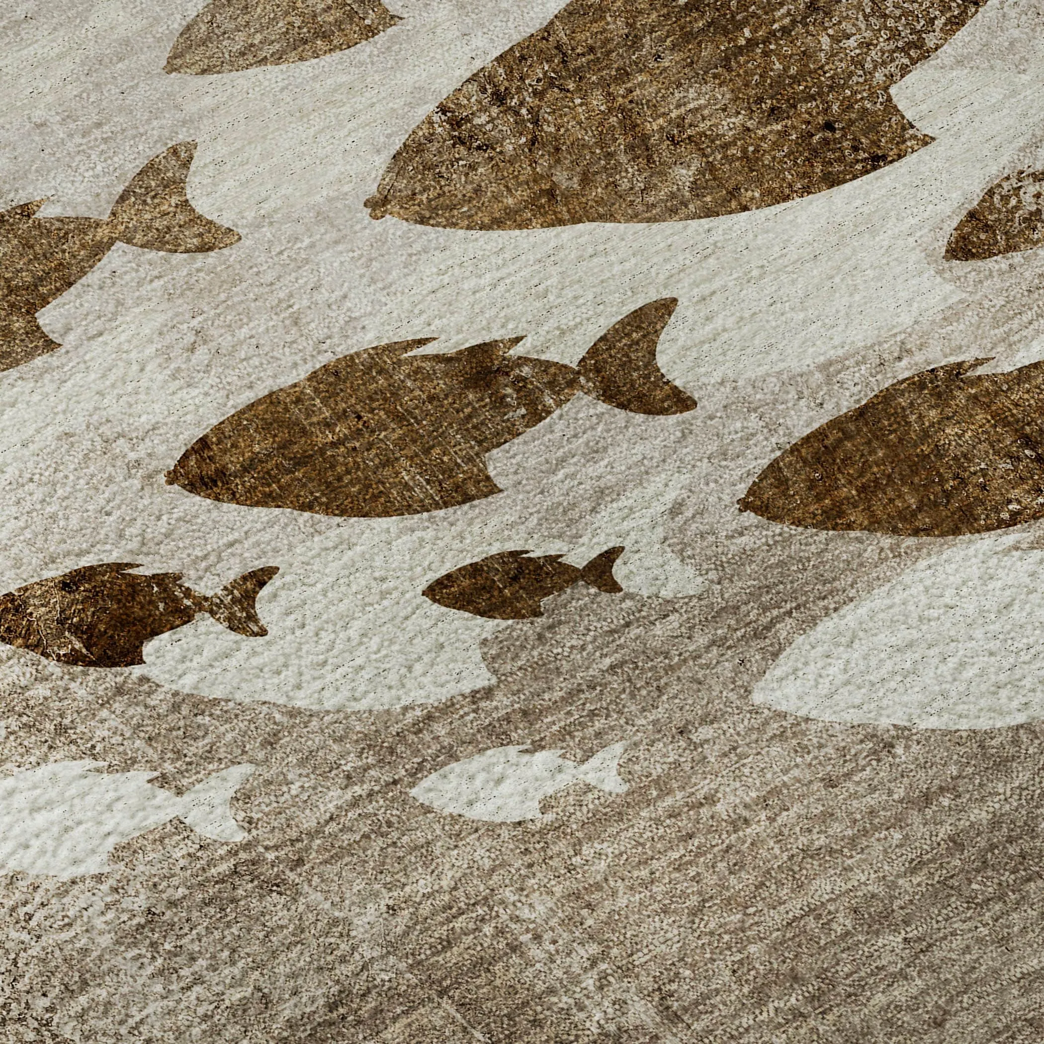 Premium Washable Super Modern Fish Soft Mayfield Rug