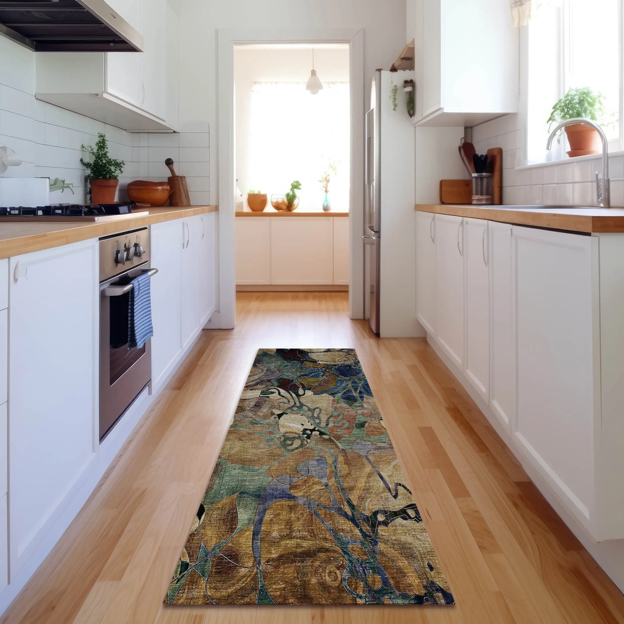 Premium Washable Super Soft Abstract Floral Mayfield Rug