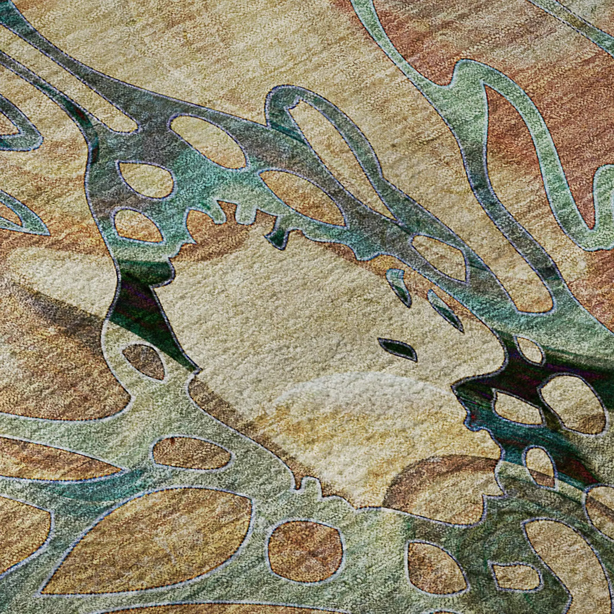 Premium Washable Super Soft Abstract Floral Mayfield Rug