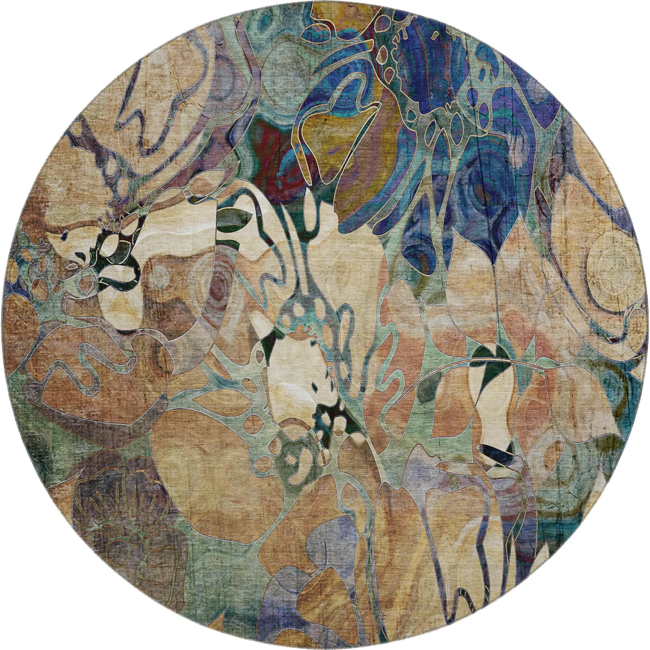 Premium Washable Super Soft Abstract Floral Mayfield Rug