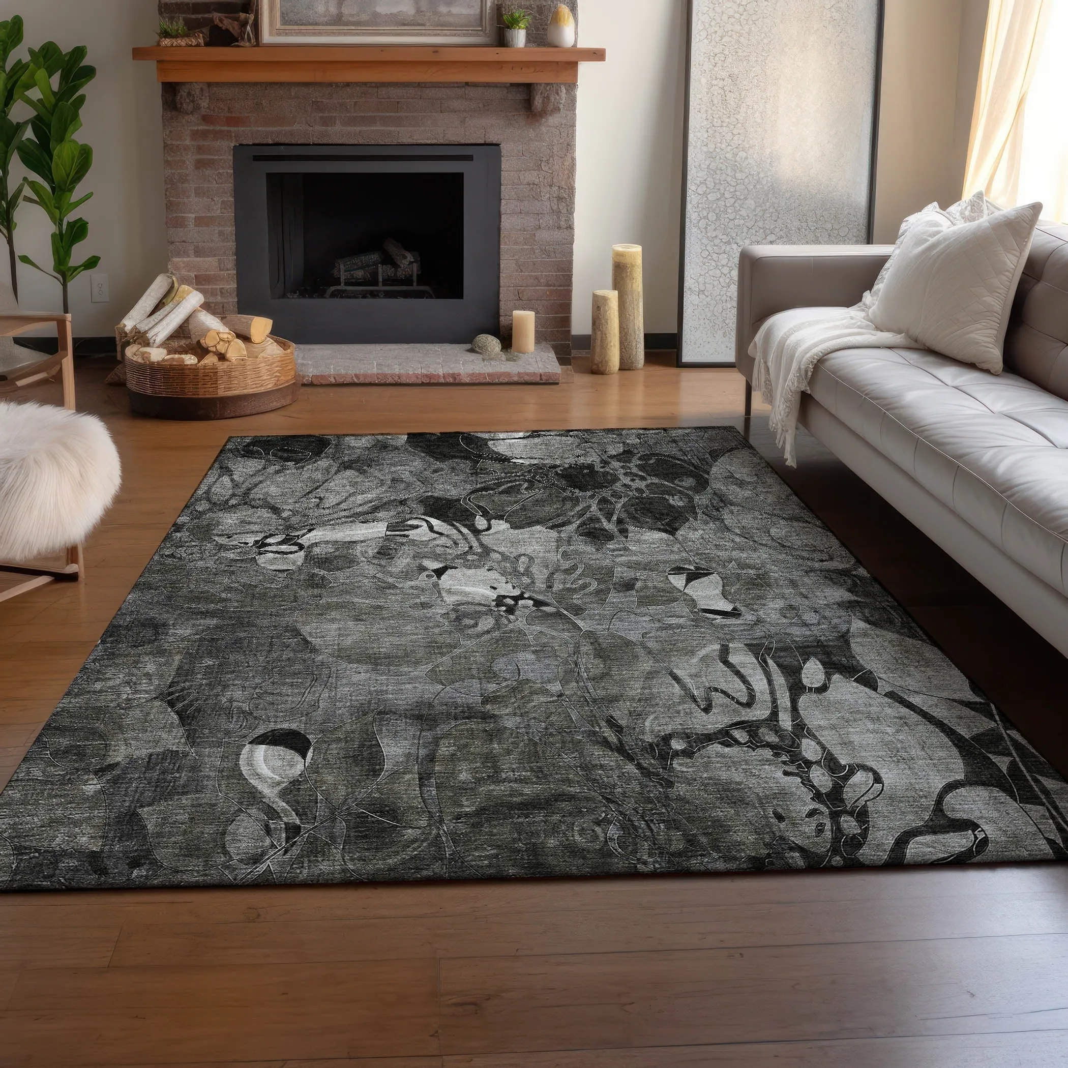 Premium Washable Super Soft Abstract Floral Mayfield Rug