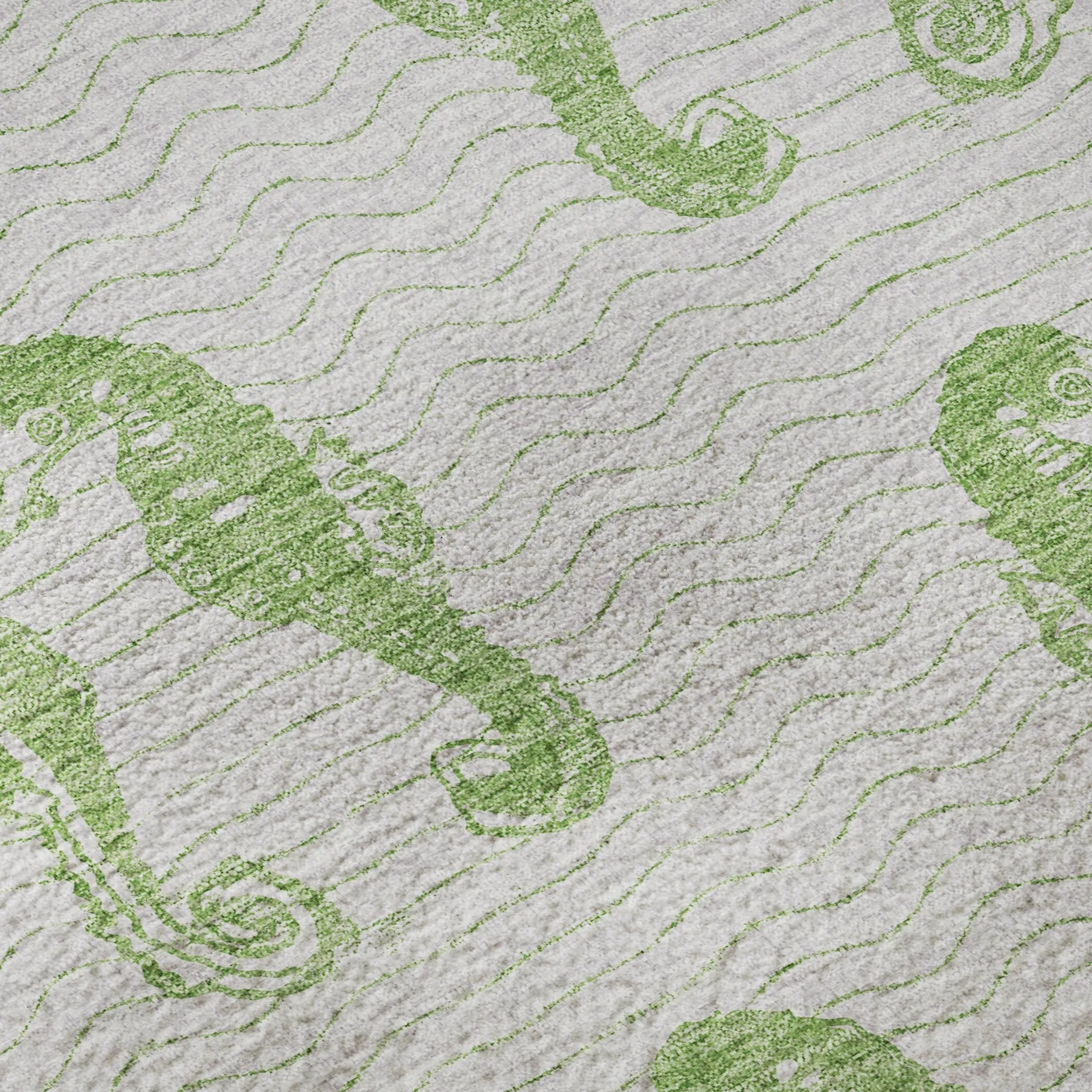 Premium Washable Super Soft Coastal Seahorse Mayfield Rug