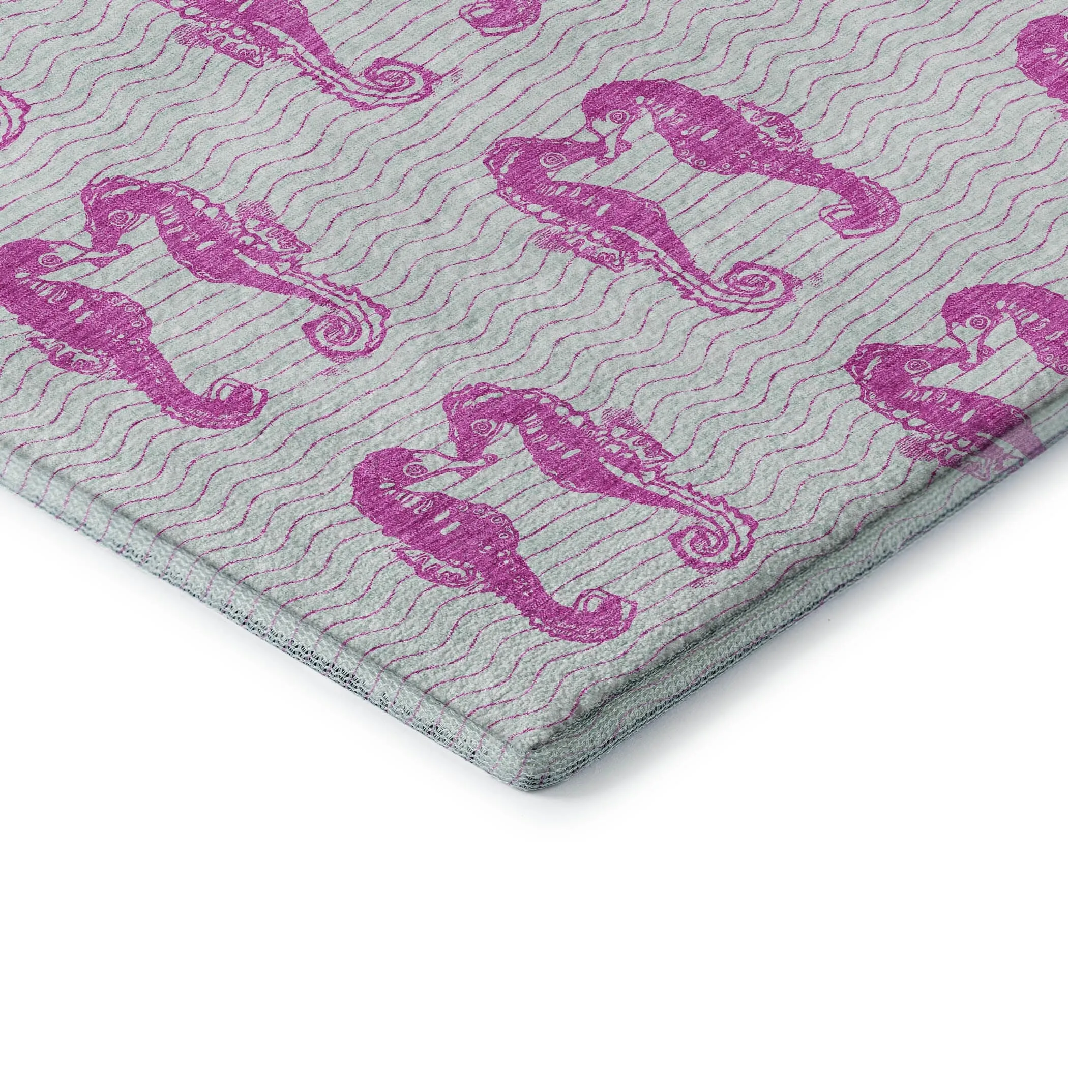 Premium Washable Super Soft Coastal Seahorse Mayfield Rug