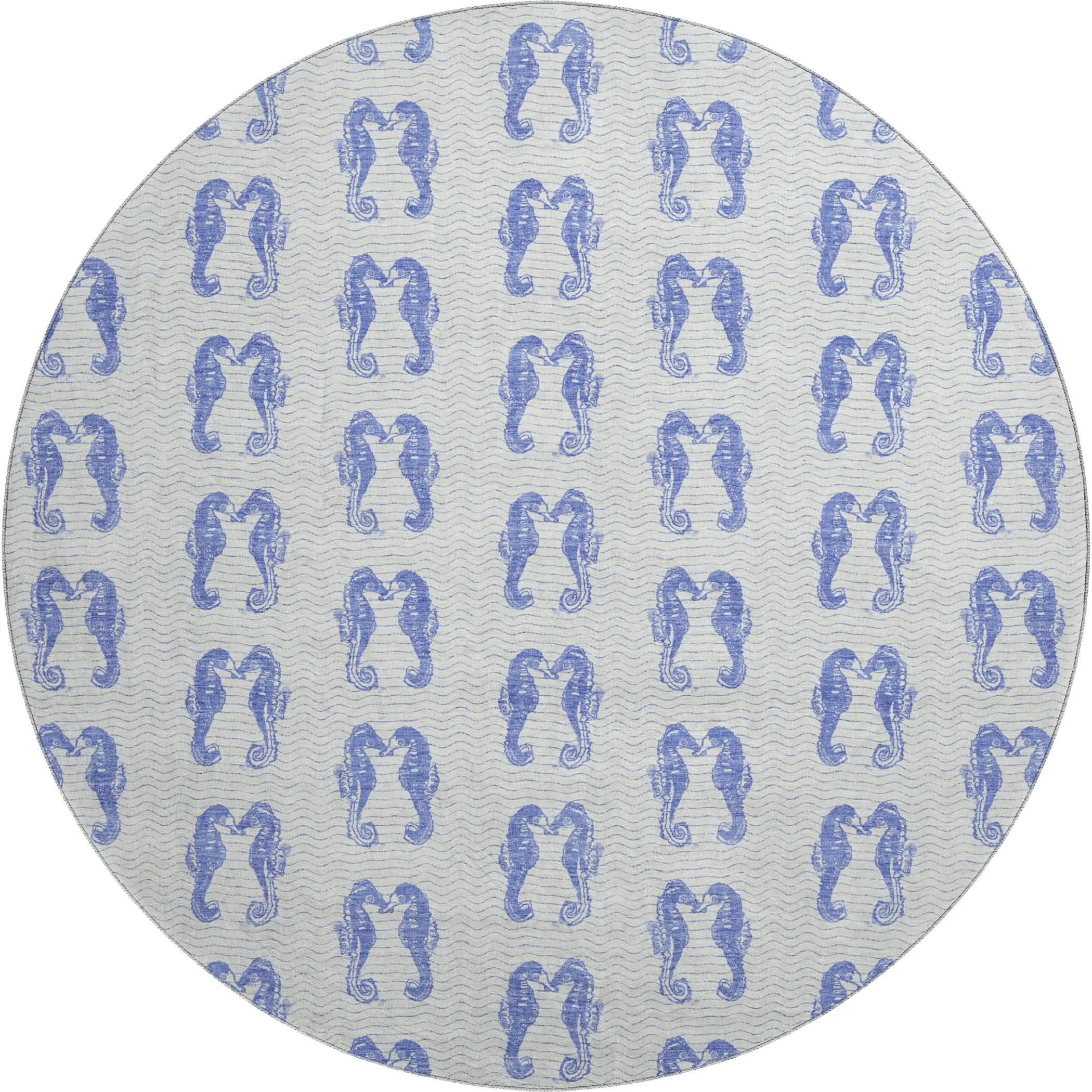 Premium Washable Super Soft Coastal Seahorse Mayfield Rug