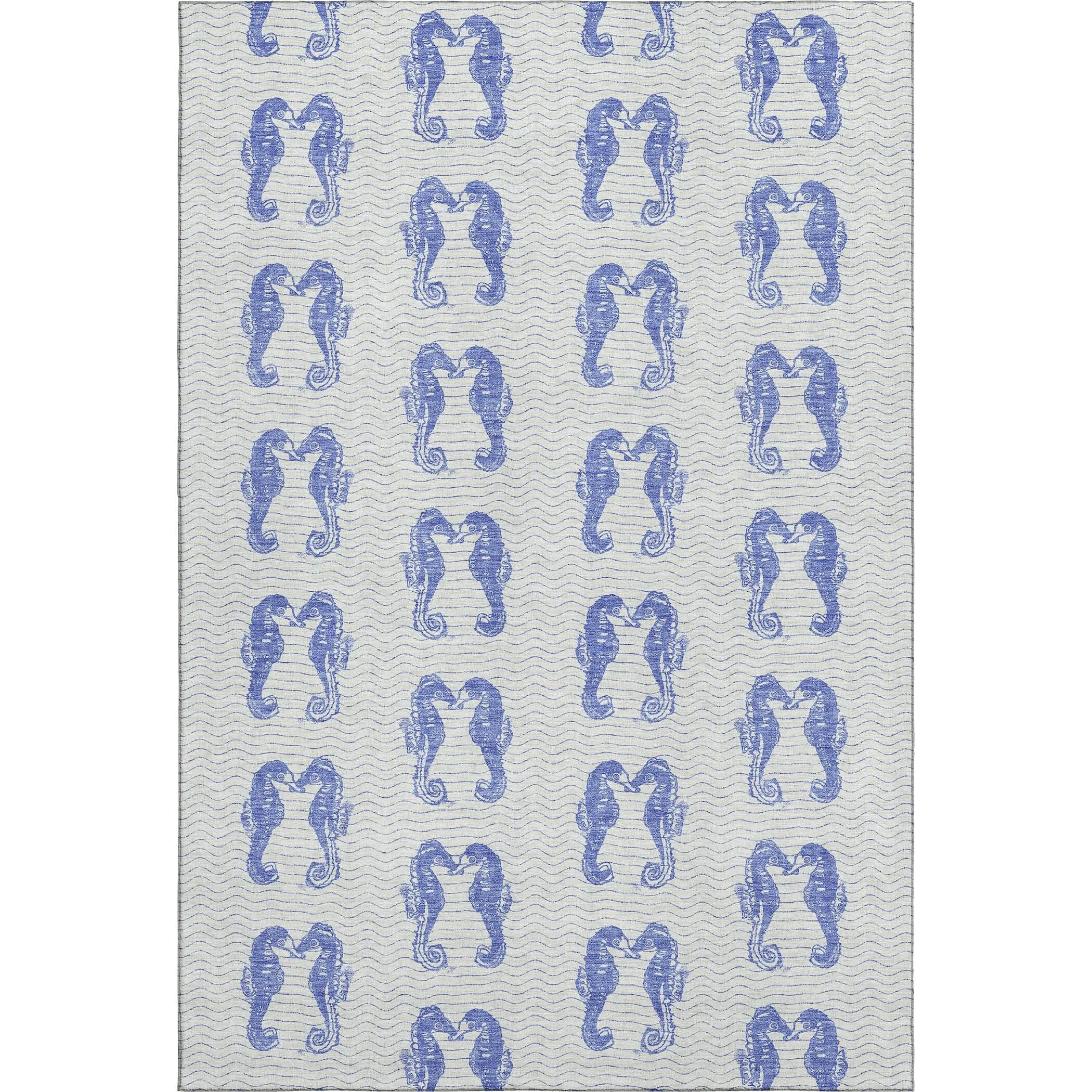 Premium Washable Super Soft Coastal Seahorse Mayfield Rug