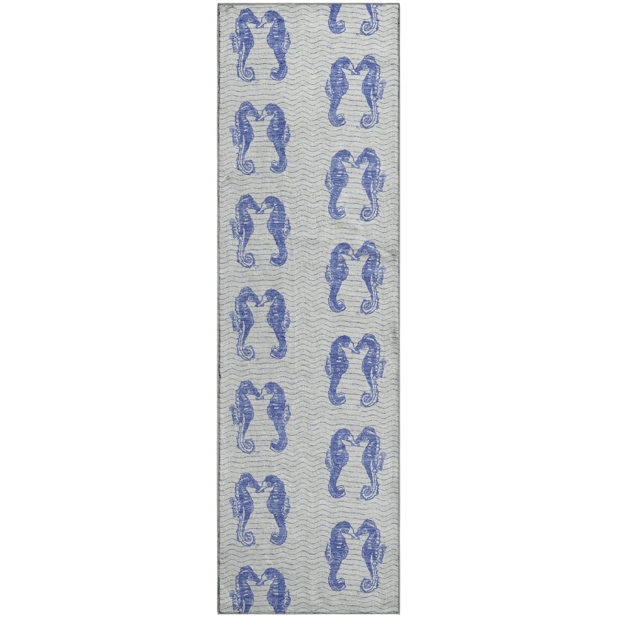 Premium Washable Super Soft Coastal Seahorse Mayfield Rug