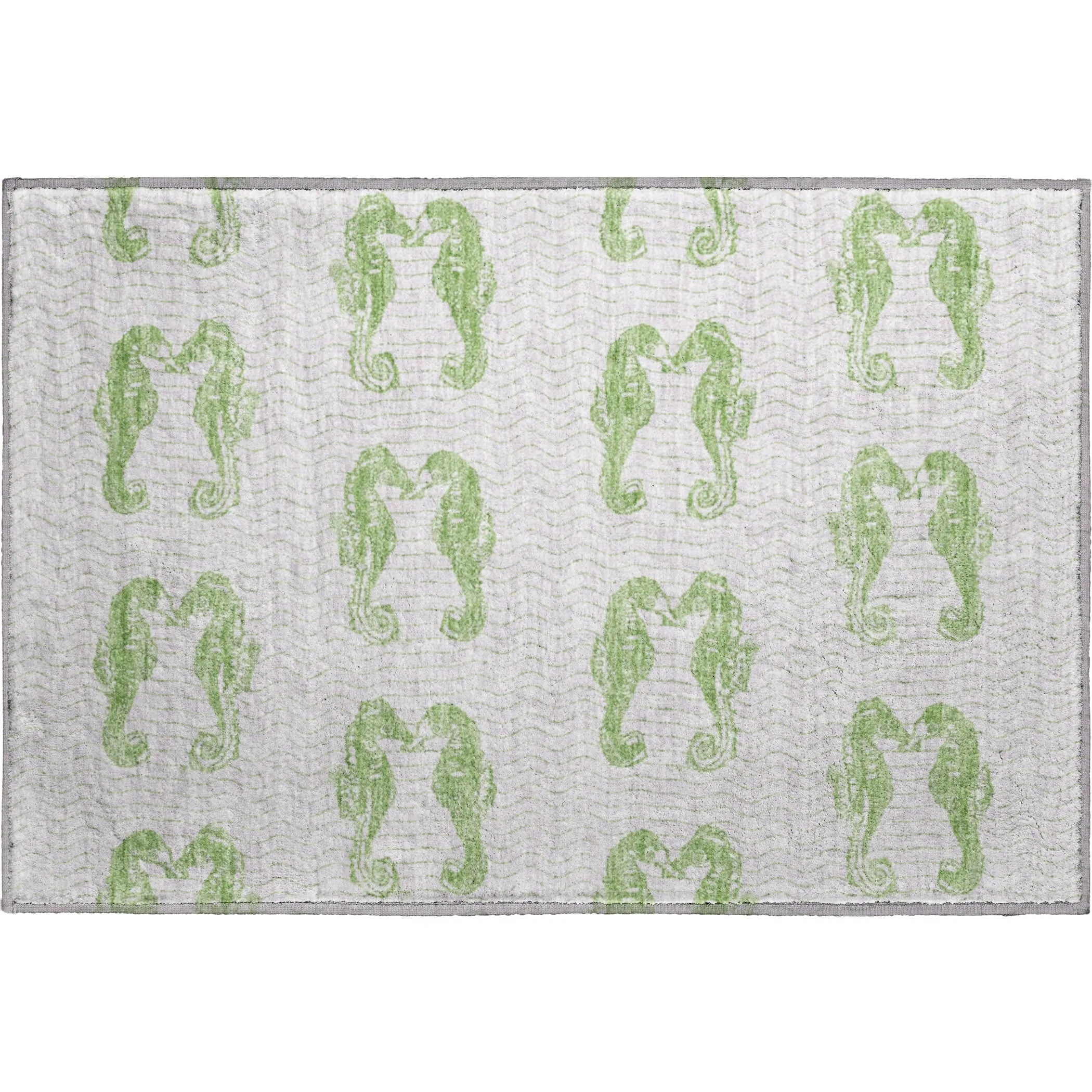 Premium Washable Super Soft Coastal Seahorse Mayfield Rug