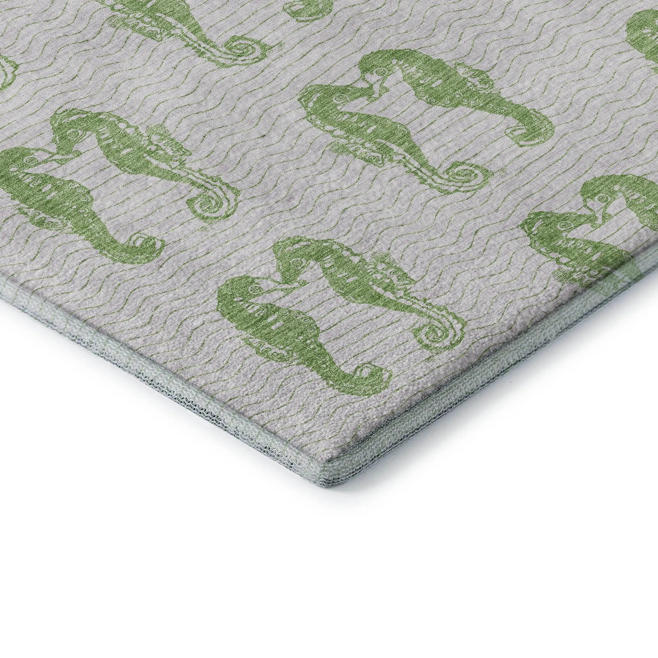 Premium Washable Super Soft Coastal Seahorse Mayfield Rug