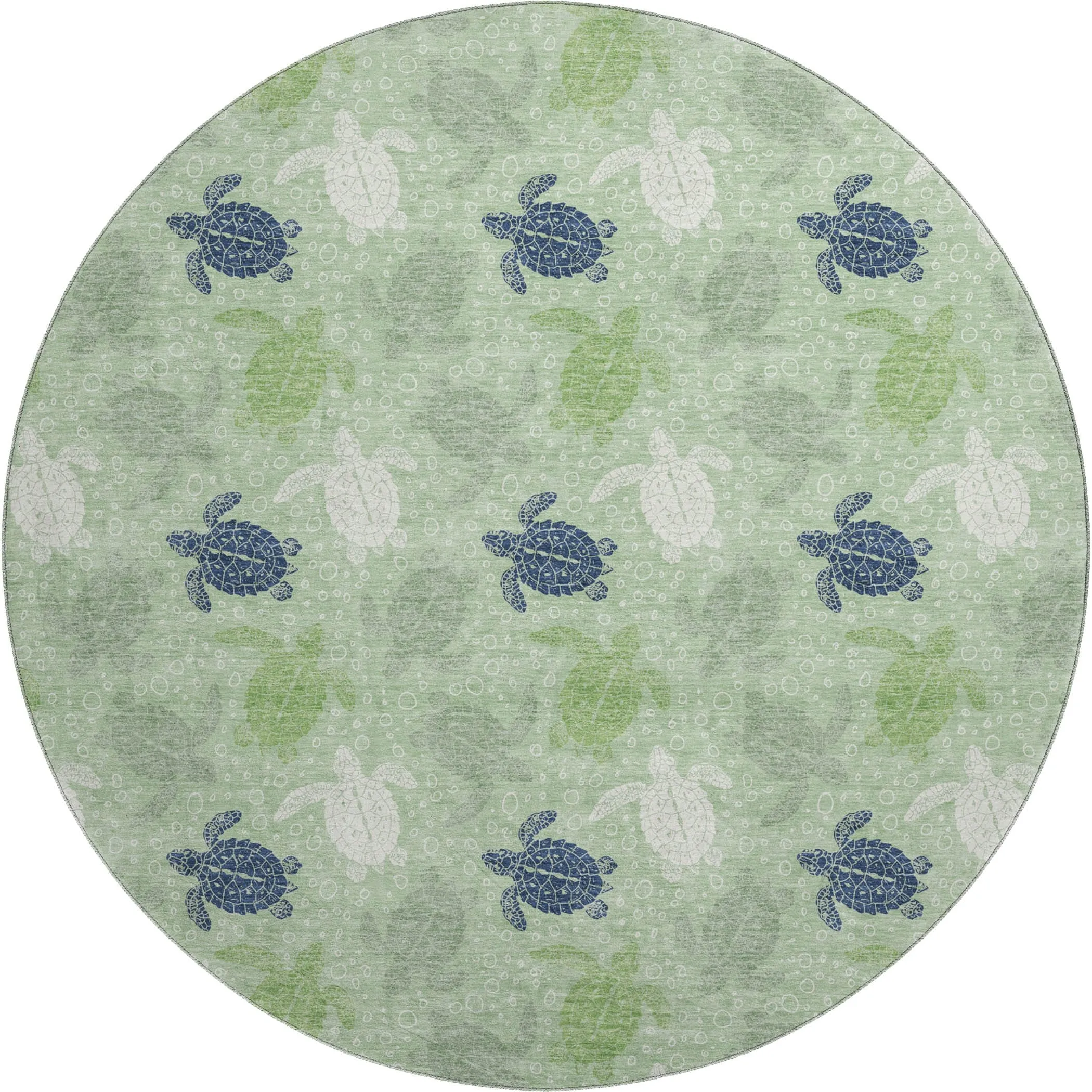 Premium Washable Super Soft Coastal Turtles Mayfield Rug
