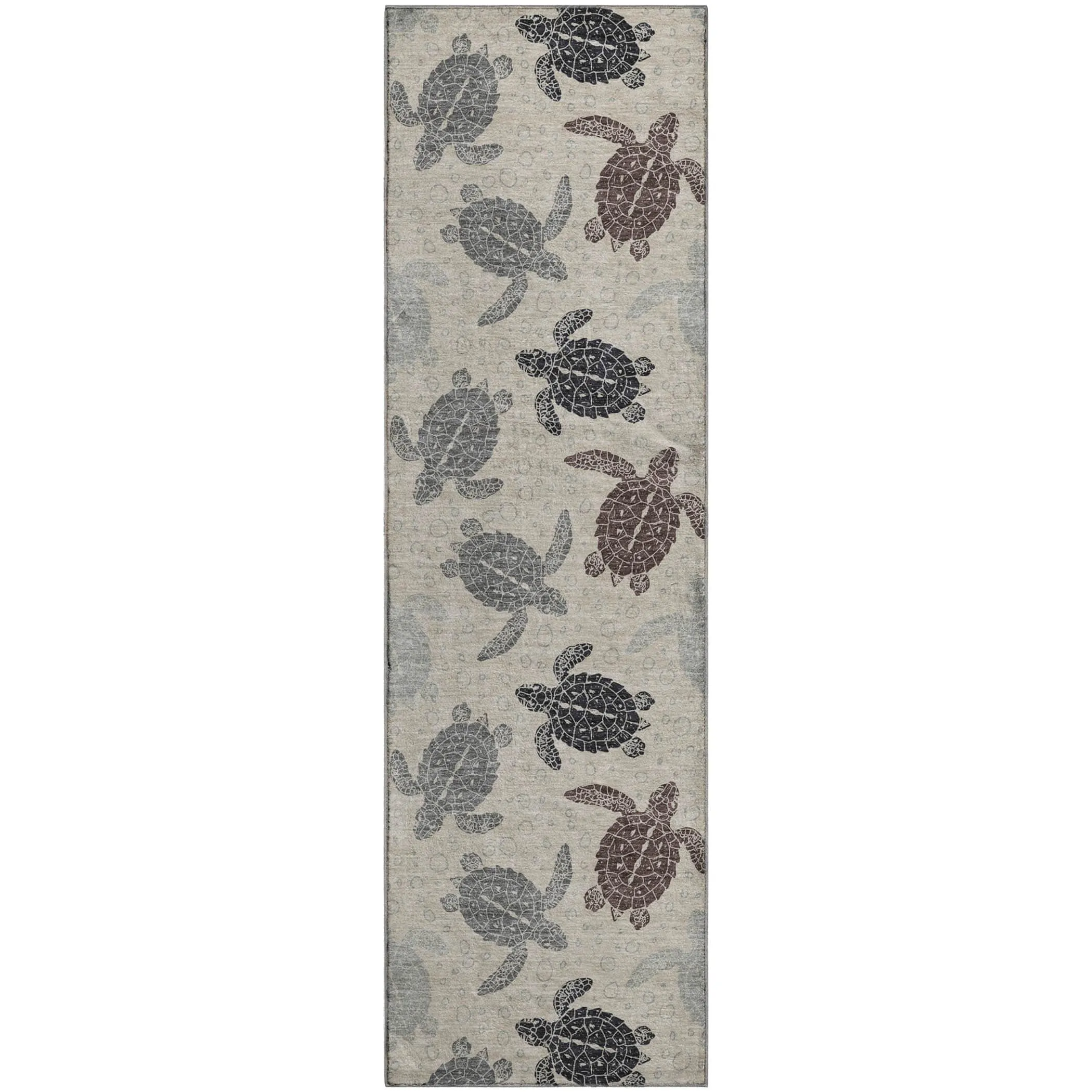 Premium Washable Super Soft Coastal Turtles Mayfield Rug
