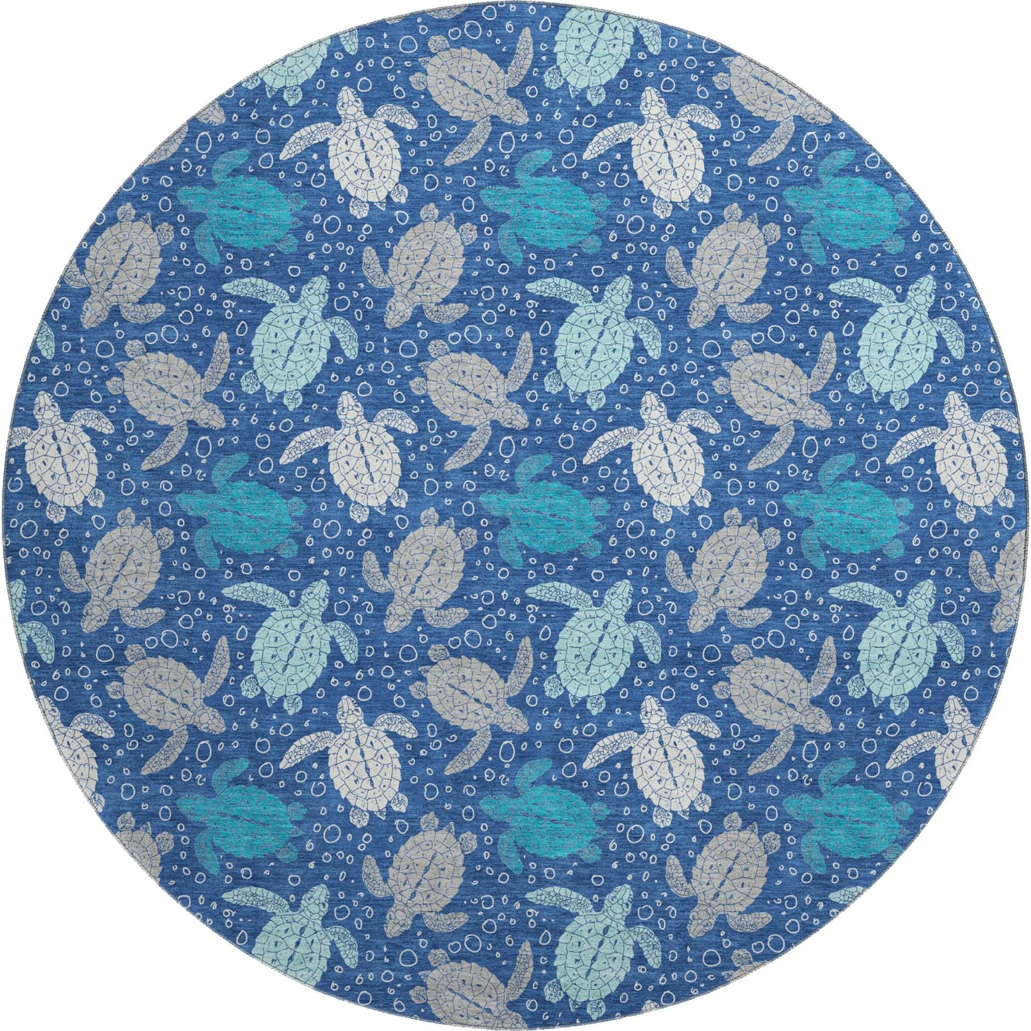 Premium Washable Super Soft Coastal Turtles Mayfield Rug