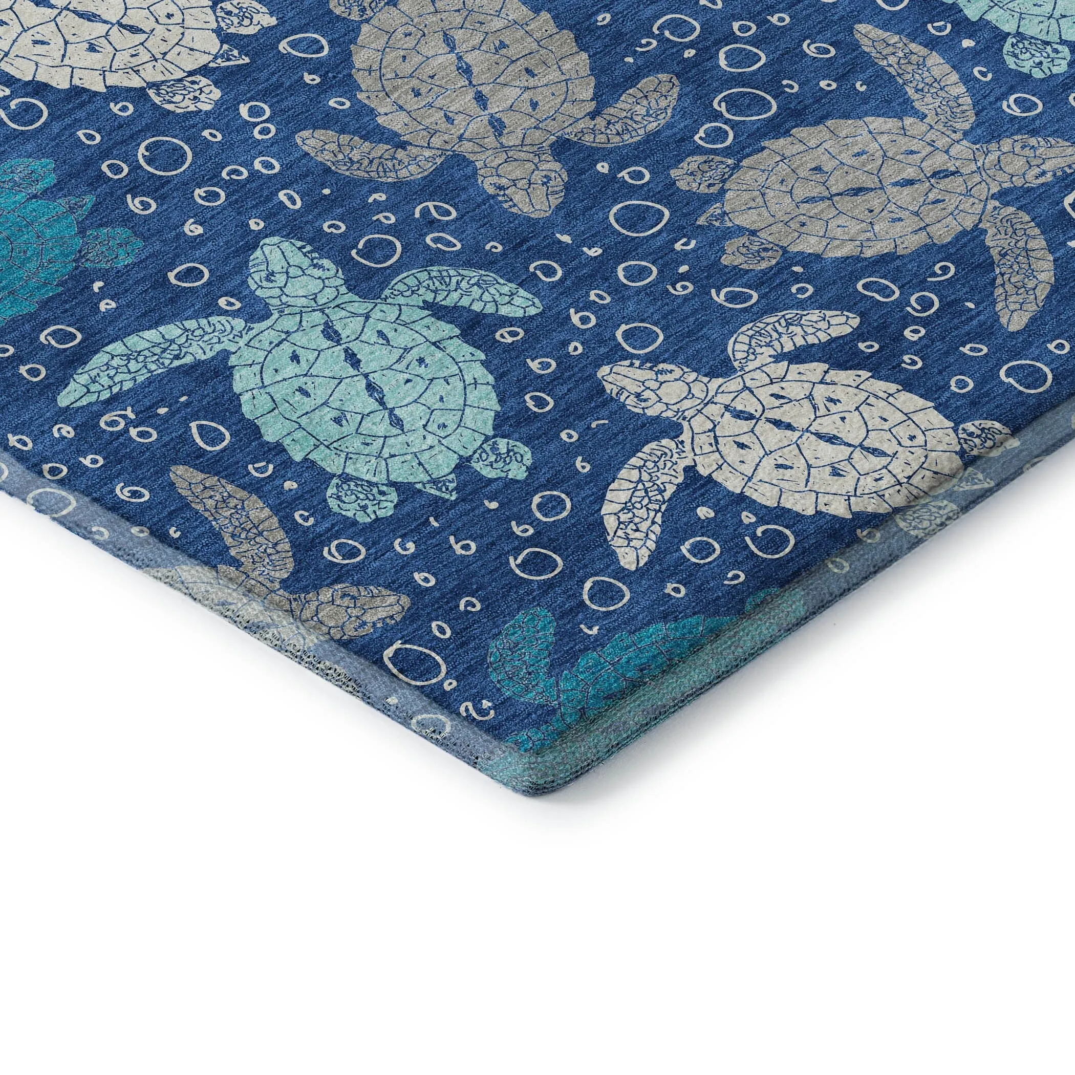 Premium Washable Super Soft Coastal Turtles Mayfield Rug