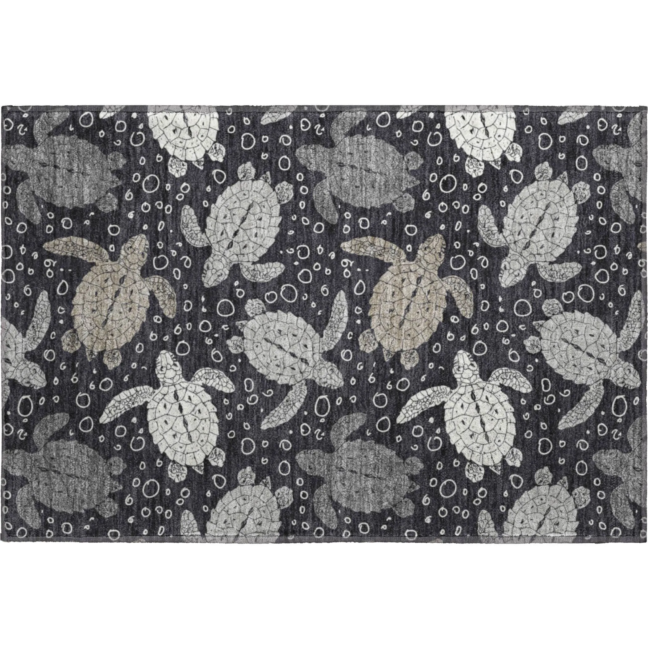 Premium Washable Super Soft Coastal Turtles Mayfield Rug