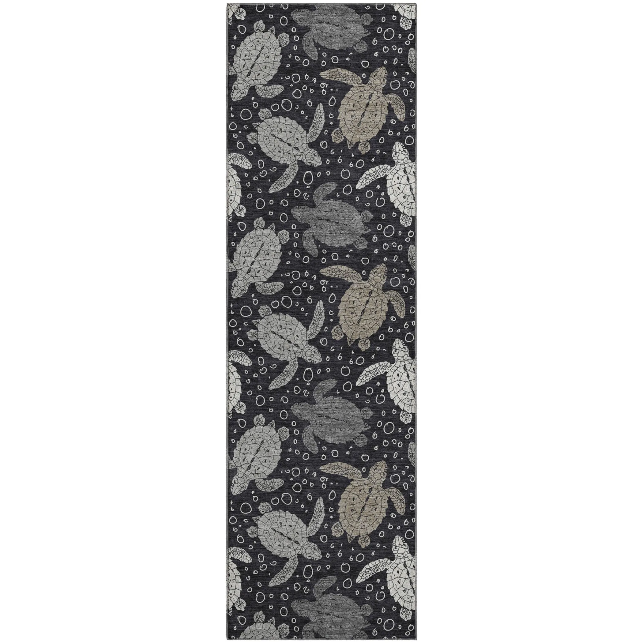 Premium Washable Super Soft Coastal Turtles Mayfield Rug
