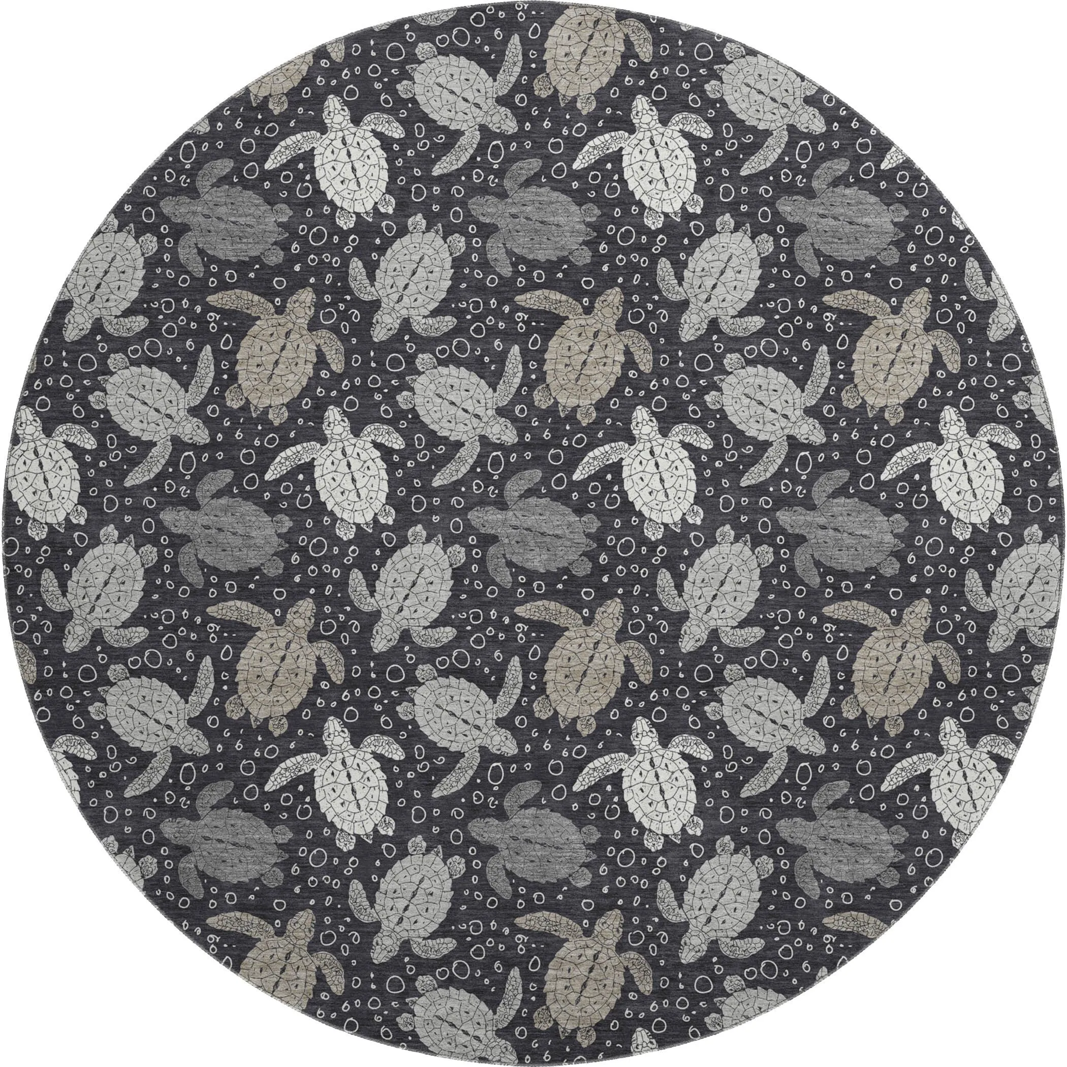 Premium Washable Super Soft Coastal Turtles Mayfield Rug