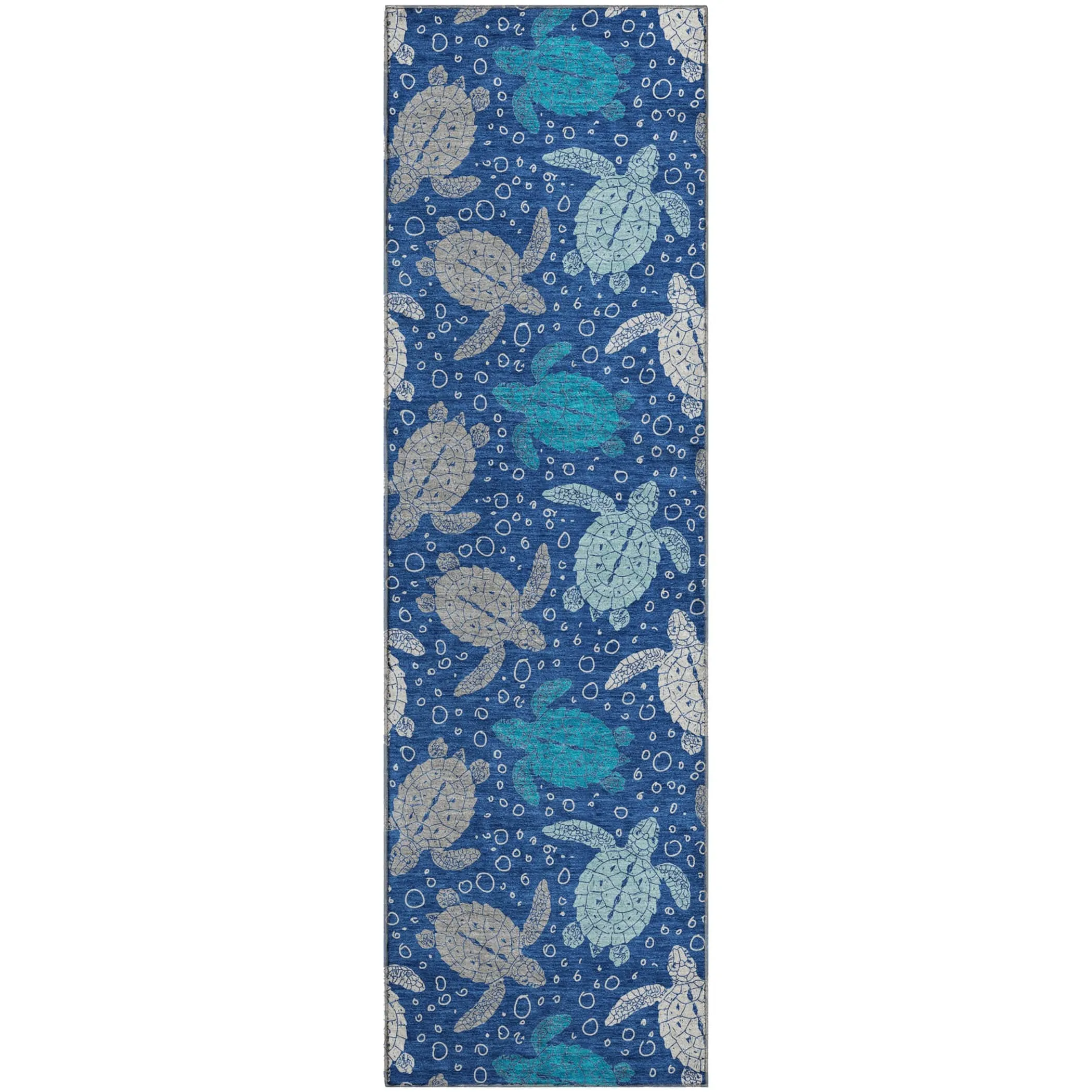 Premium Washable Super Soft Coastal Turtles Mayfield Rug